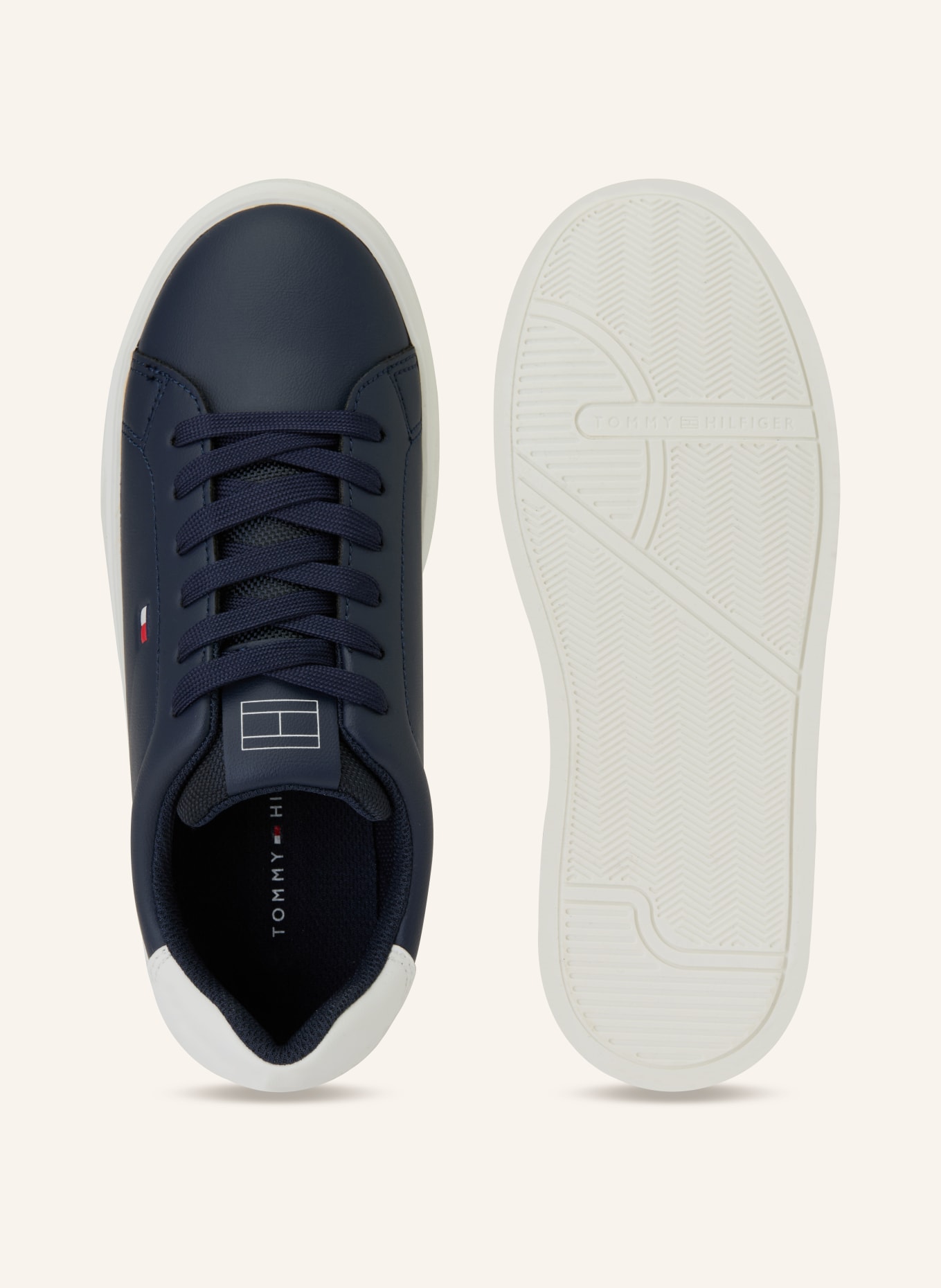 TOMMY HILFIGER Sneaker: DUNKELBLAU / ROT / WEISS
