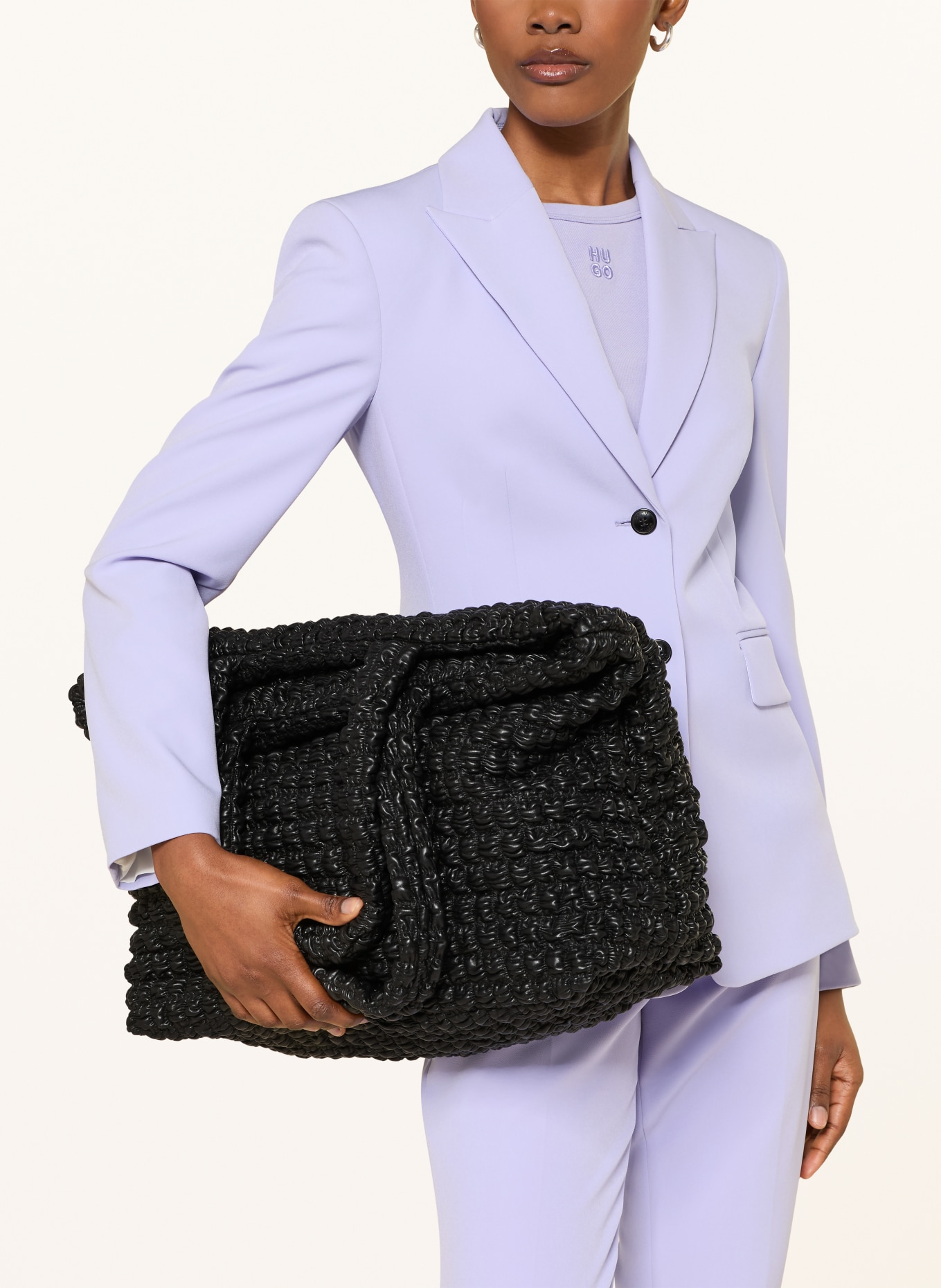 HUGO Shopper MHATI: ZWART