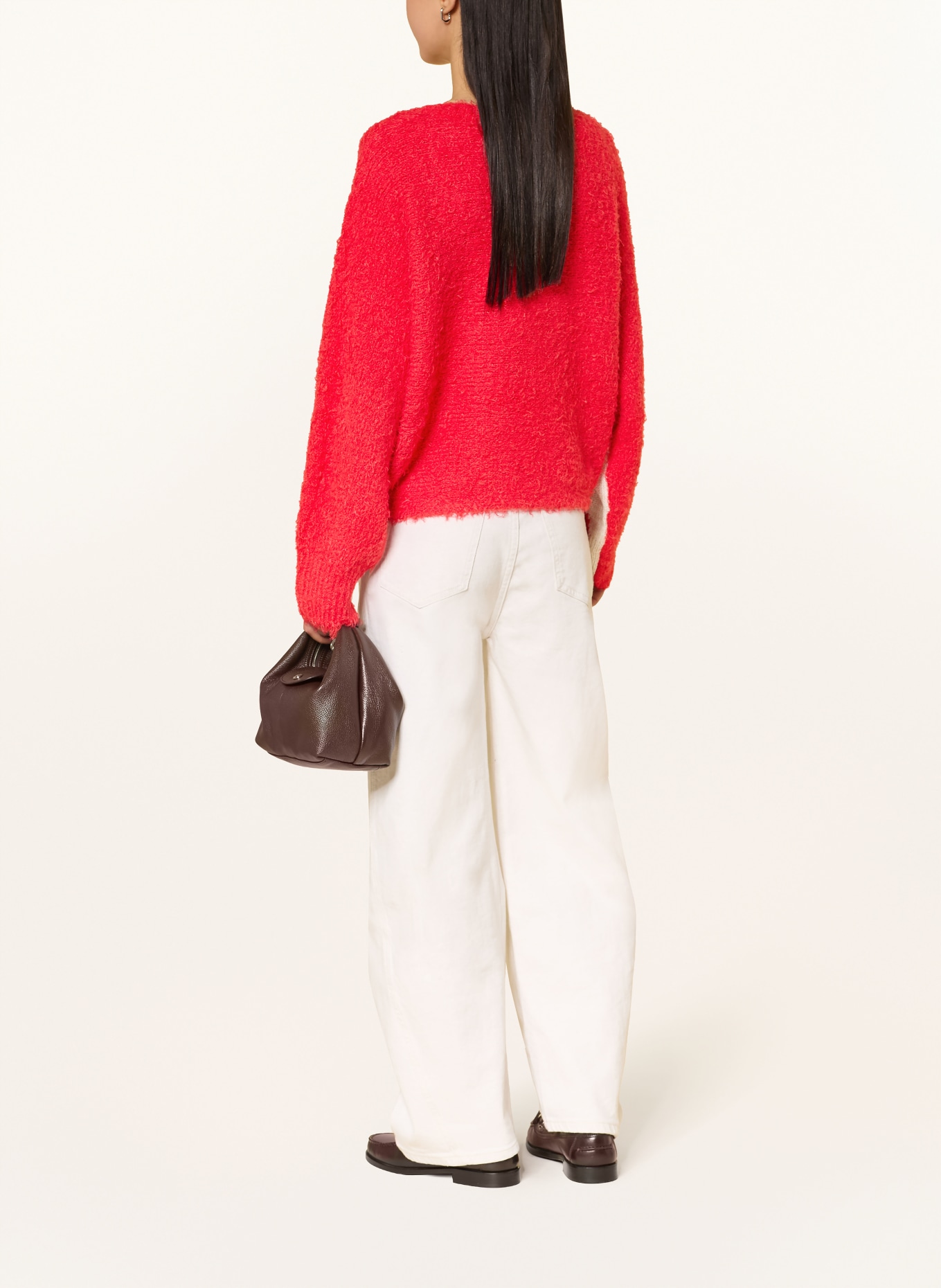 oui sweater: CREAM / RED