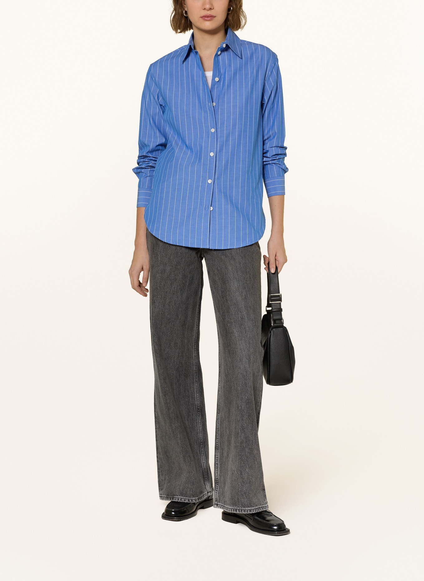 SAMSØE  SAMSØE Hemdbluse SAMADISONI: BLAU / WEISS