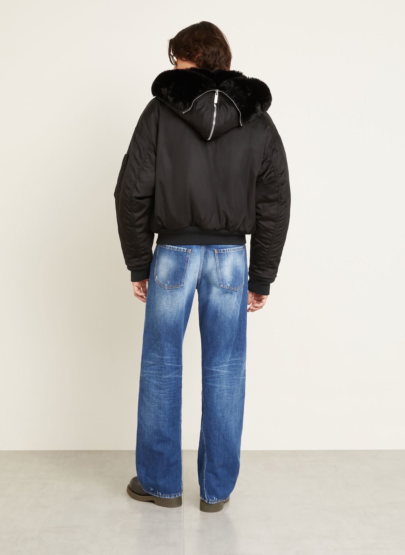 DSQUARED2 Jacke mit Kunstfell: SCHWARZ