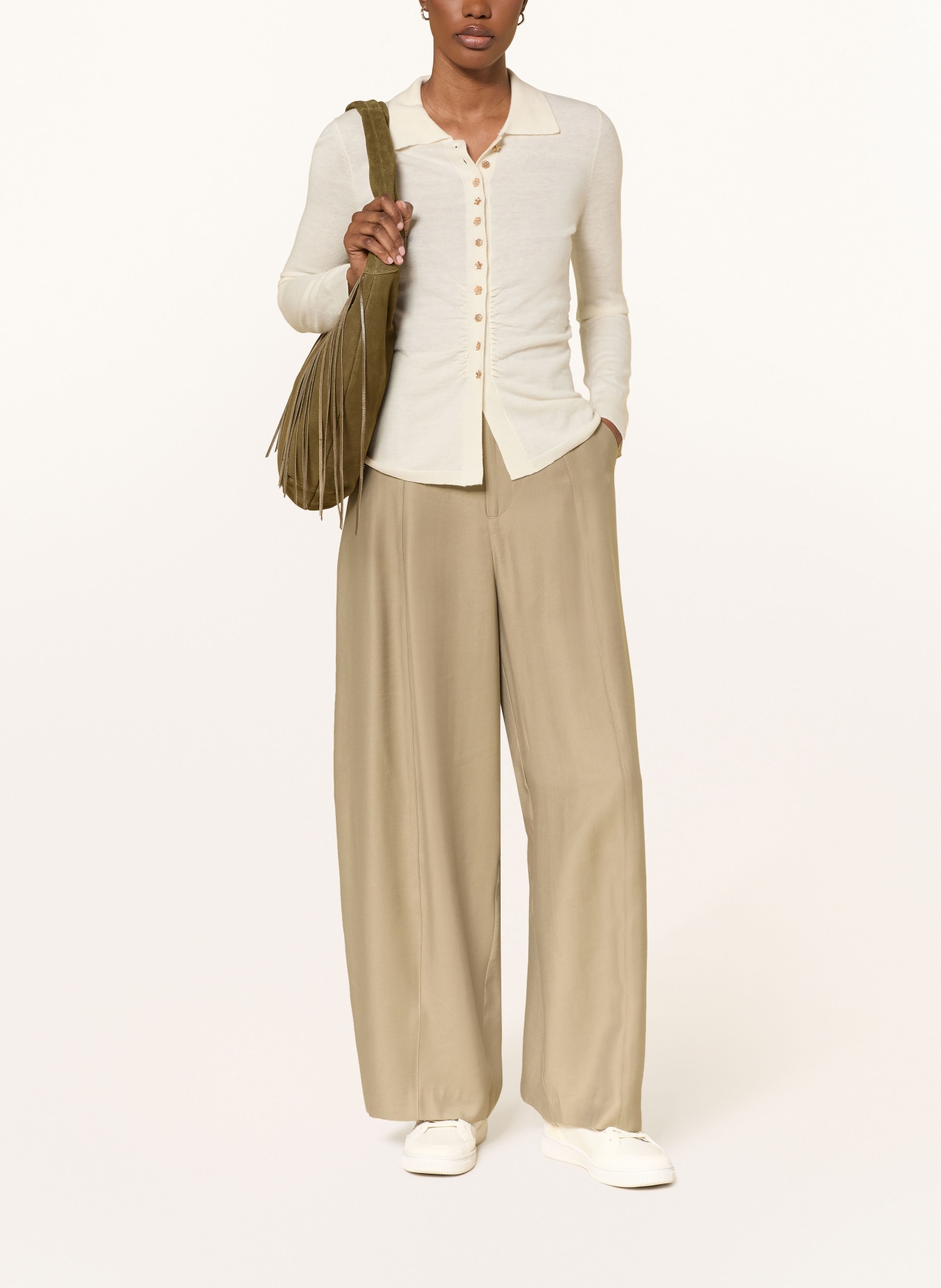 American Vintage Spodnie marlena: OLIWKOWY