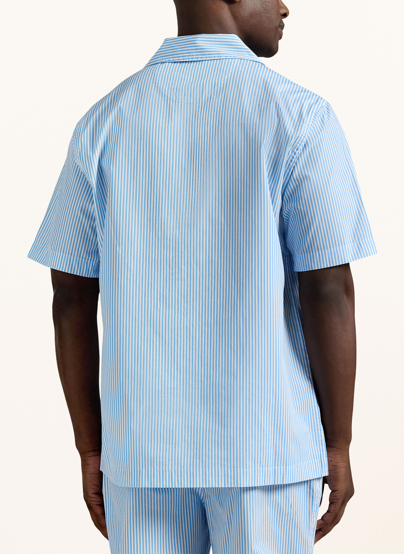 POLO RALPH LAUREN Pyžamové tričko: TMAVĚ MODRÁ / BÍLÁ