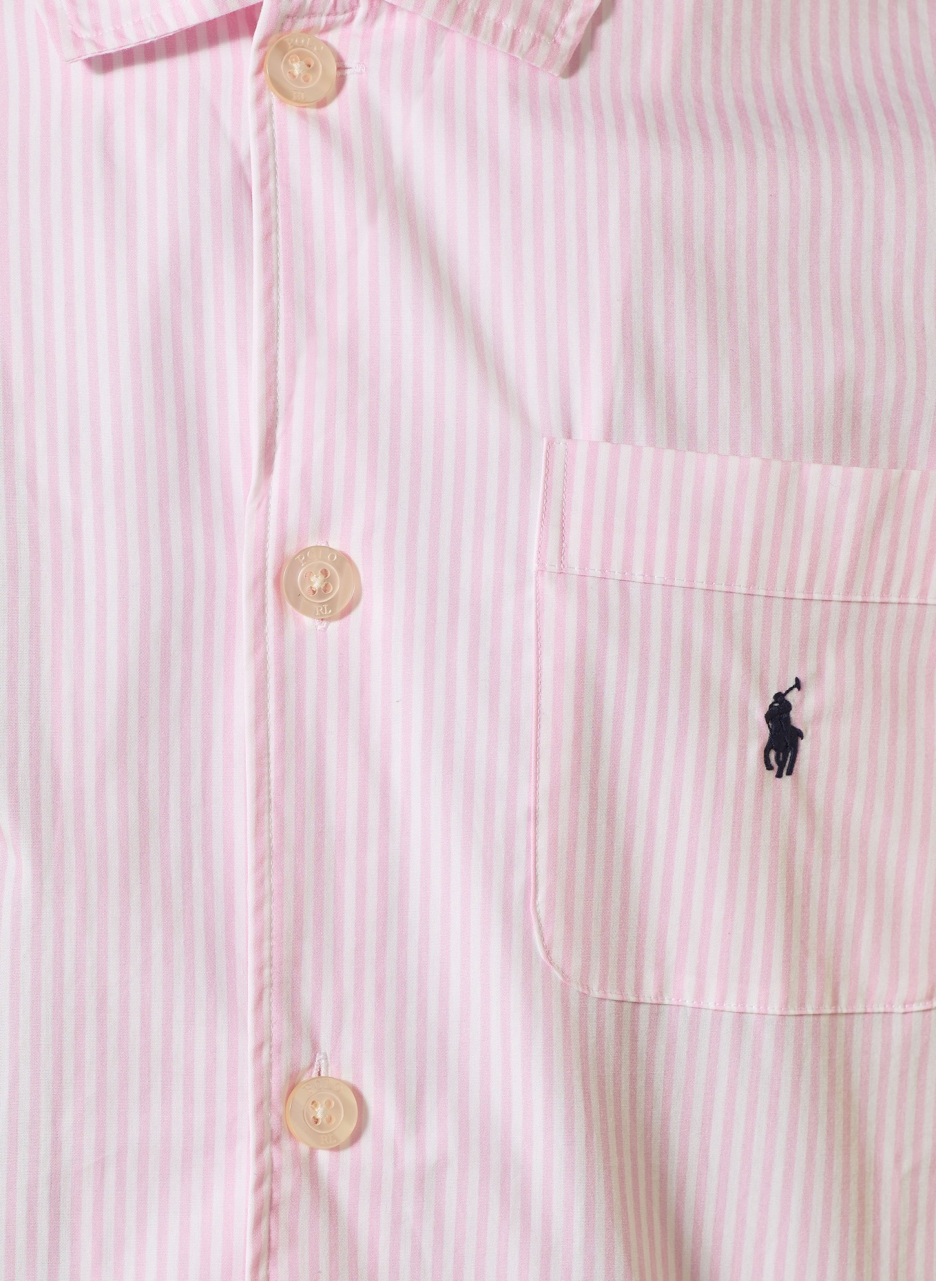 POLO RALPH LAUREN Pajama shirt: PINK / WHITE
