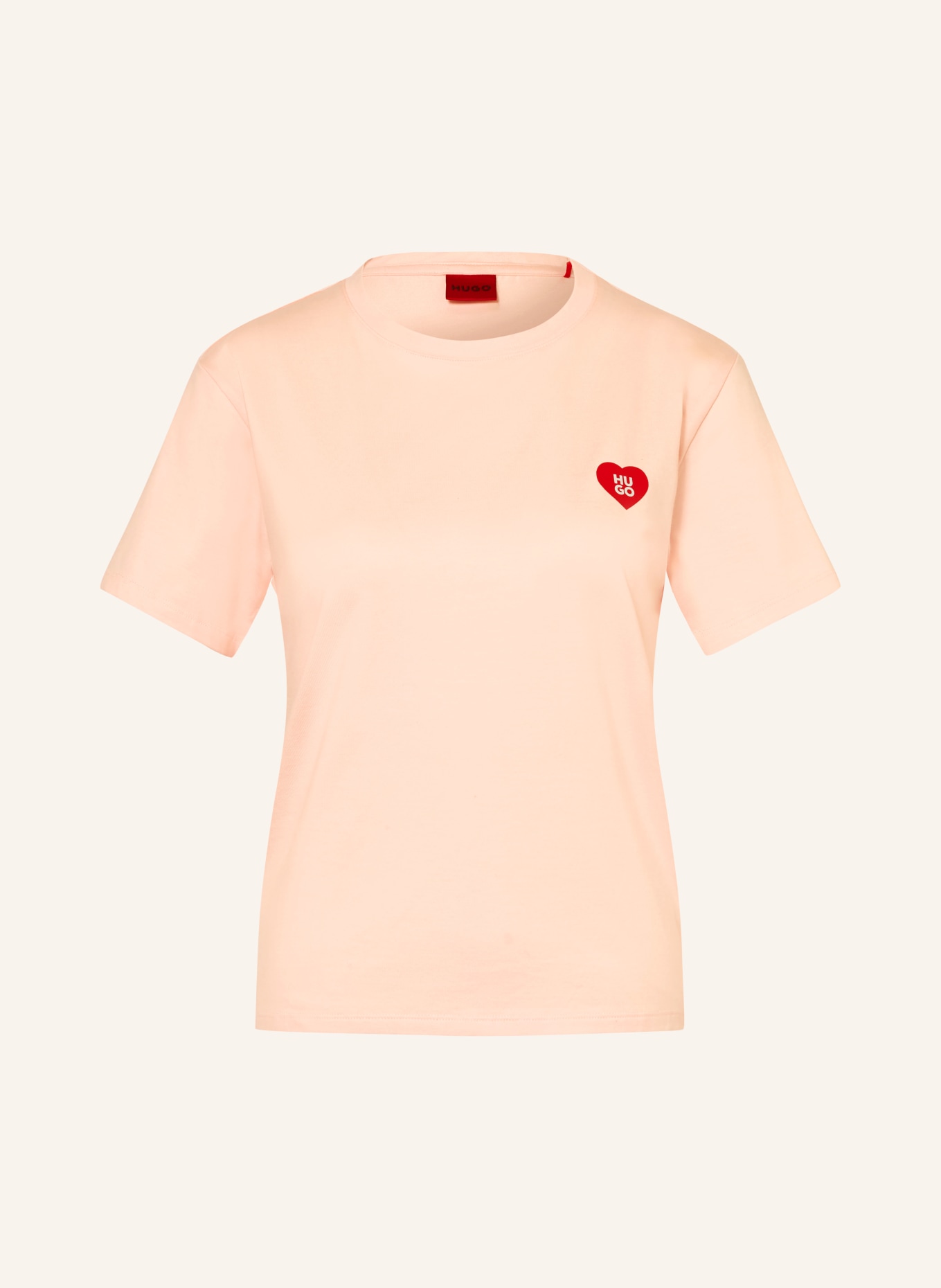 HUGO Schlafshirt NIGHT: ROSA / ROT