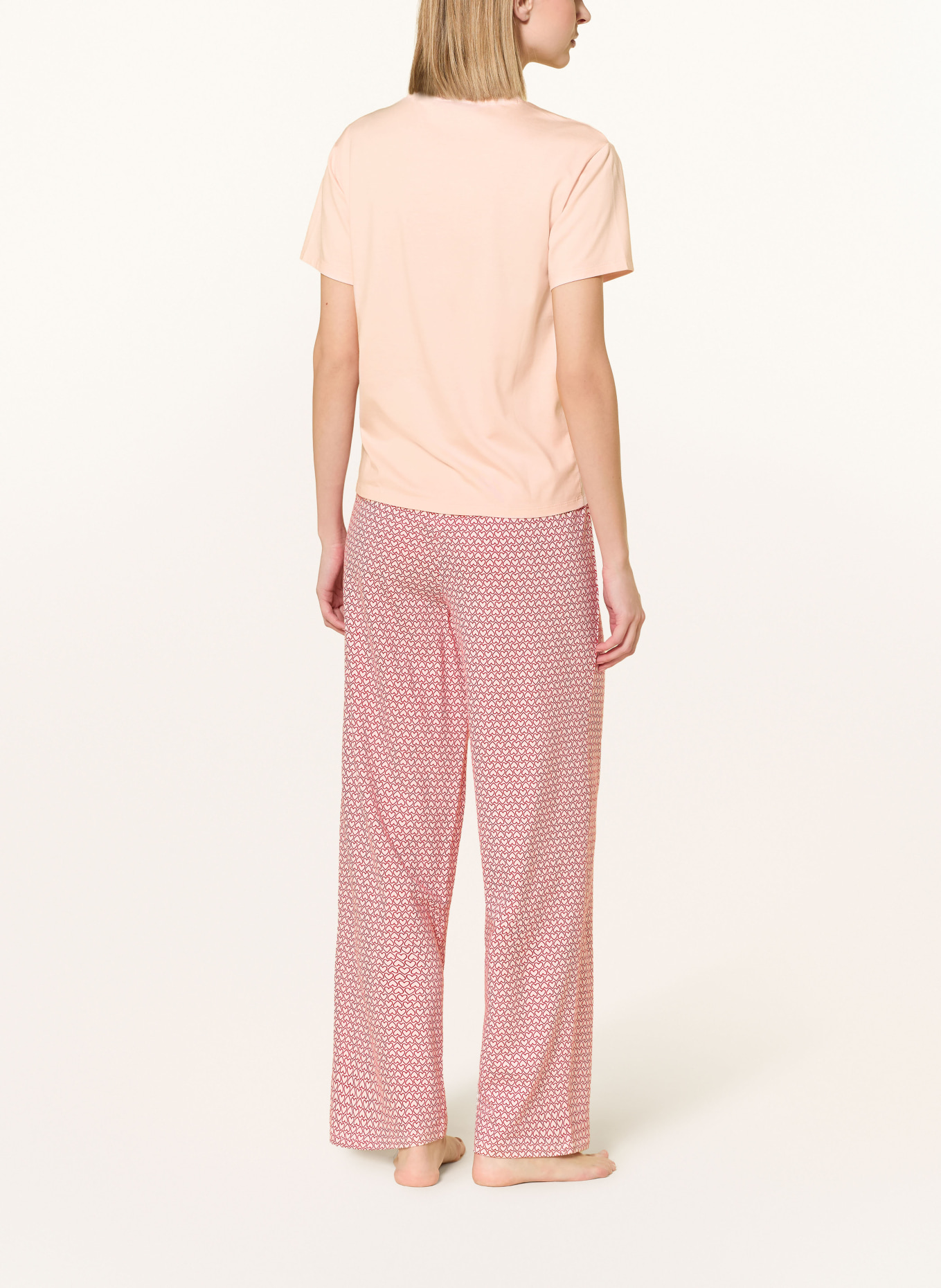 HUGO Schlafshirt NIGHT: ROSA / ROT