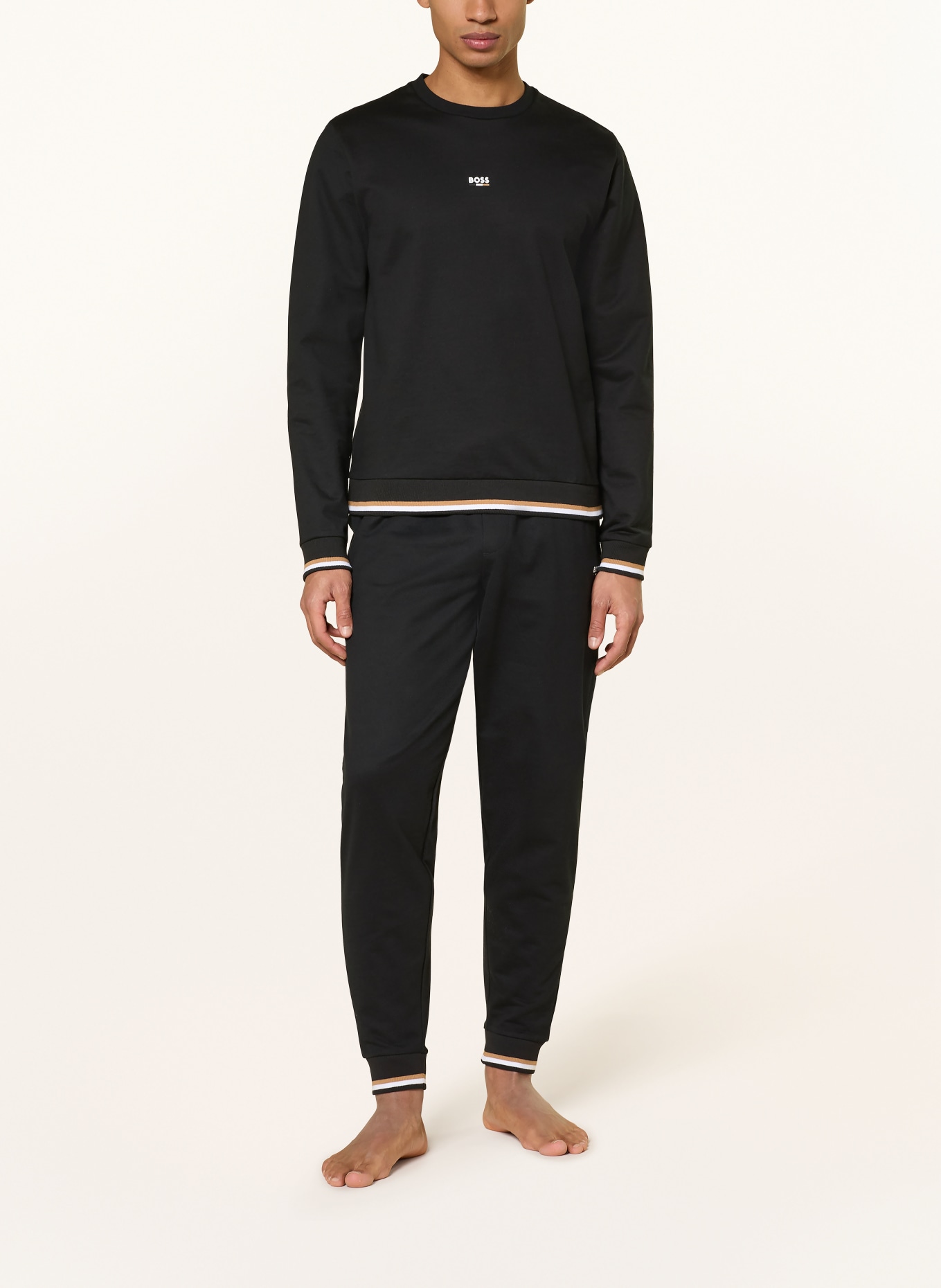 BOSS Lounge-Sweatshirt ICONIC: SCHWARZ