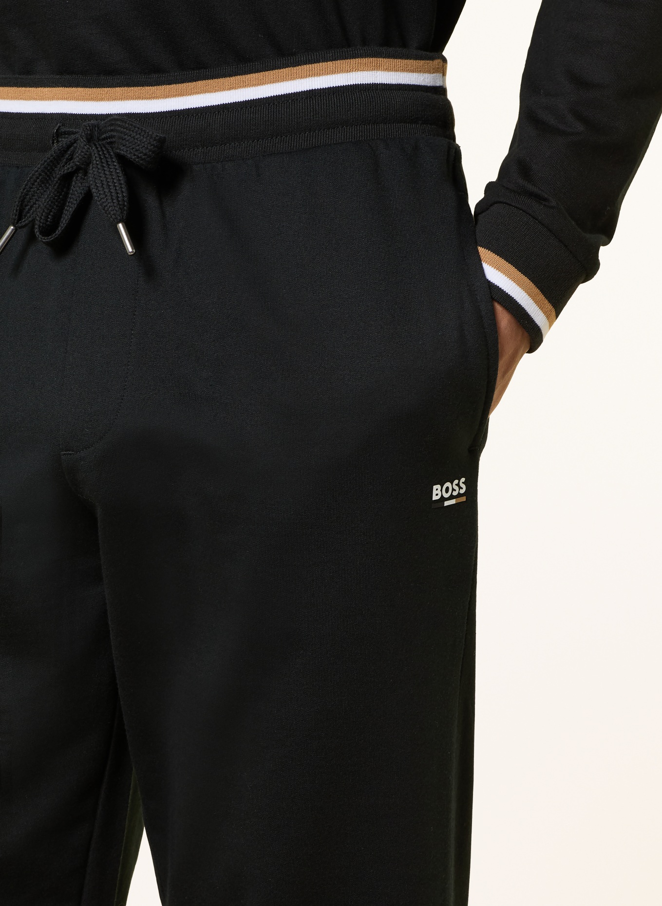 BOSS Lounge-Hose ICONIC: SCHWARZ