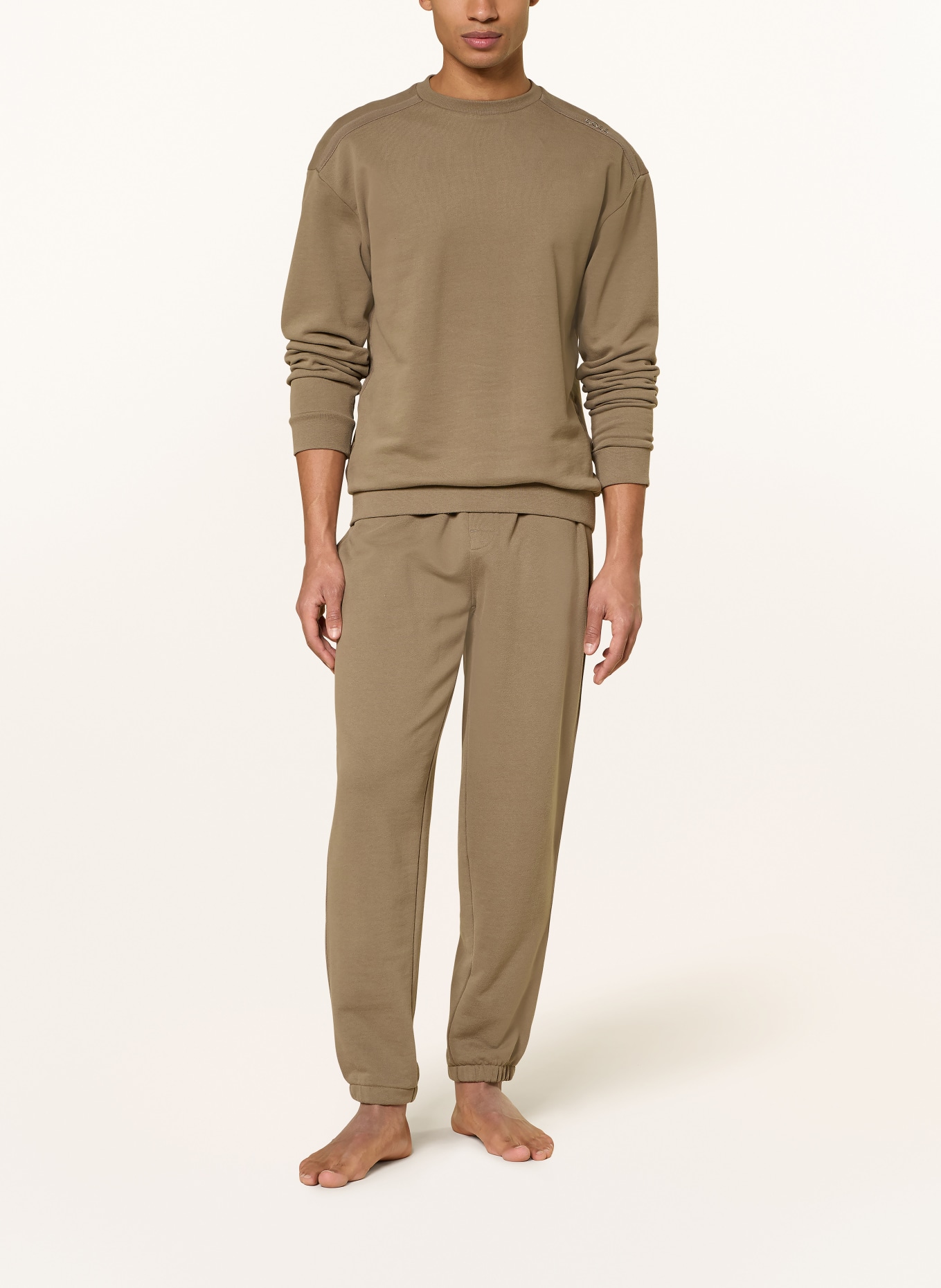 BOSS Lounge-Sweatshirt CHEVRON: KHAKI