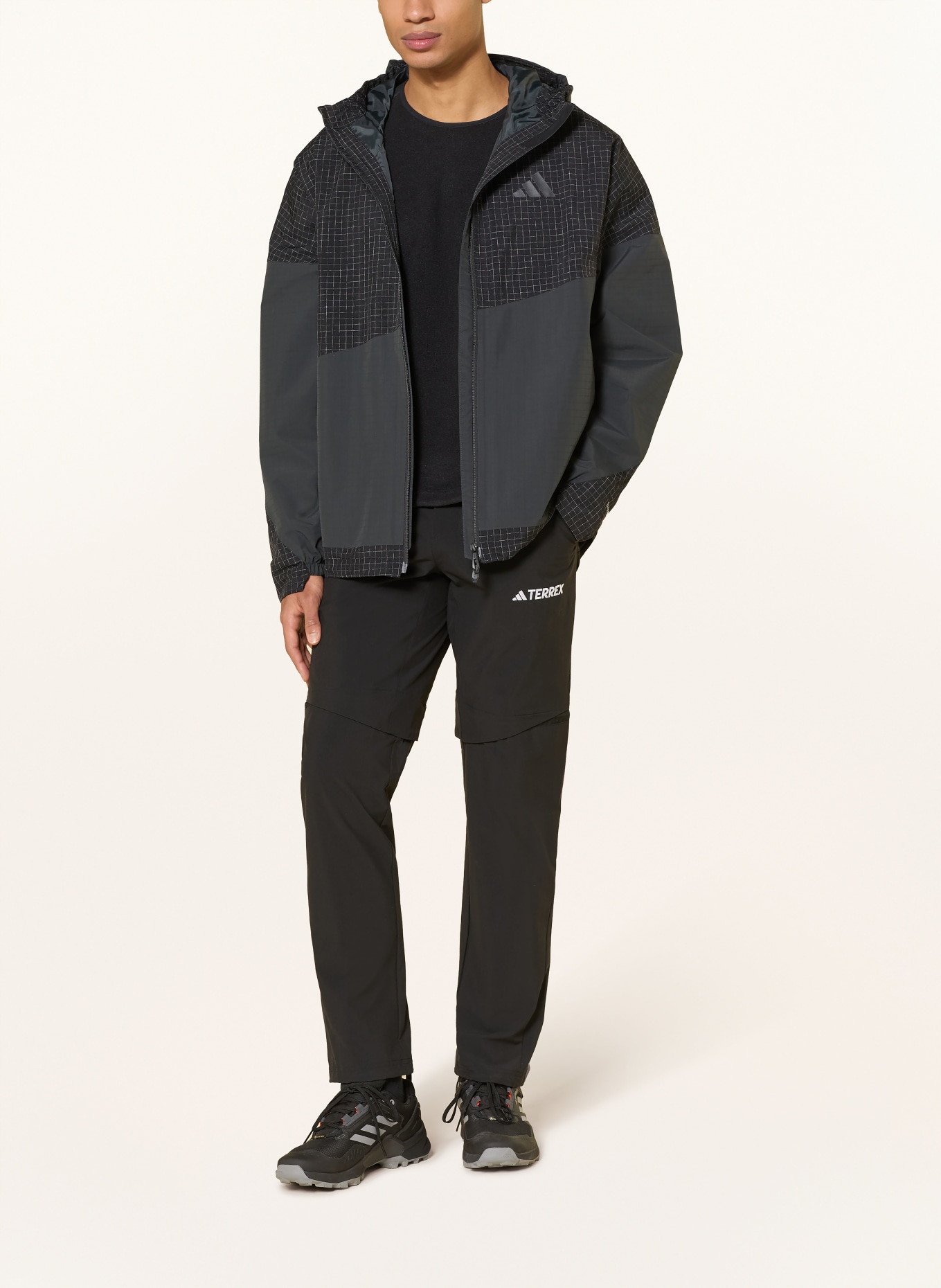 adidas TERREX Regenjacke TERREX XPLORIC 2L: SCHWARZ / WEISS