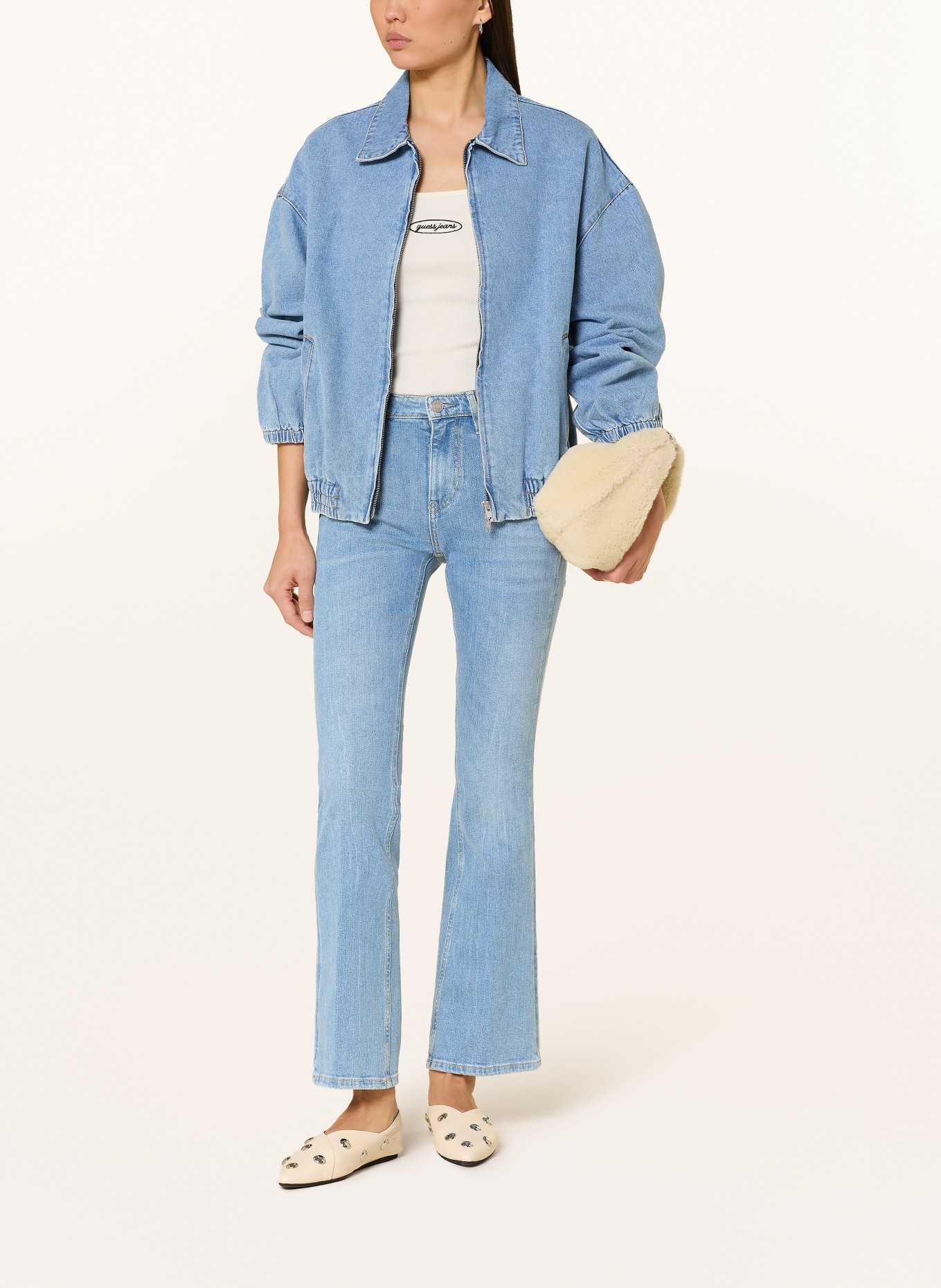 GUESS Bootcut jeans: SFWH SUNFLOWER BLISS W