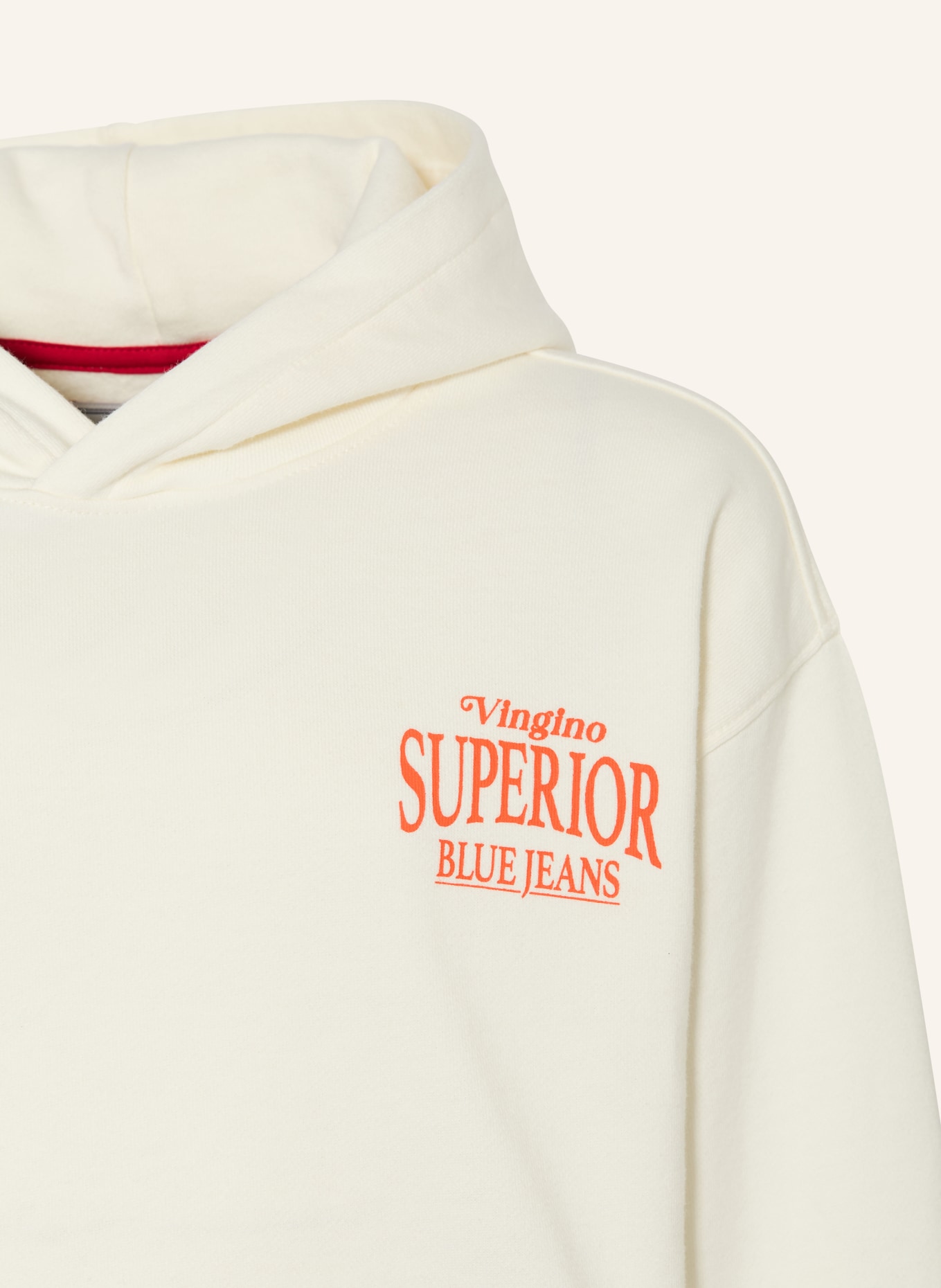 VINGINO Bluza z kapturem NOKA: KREMOWY / BRĄZOWY / POMARAŃCZOWY