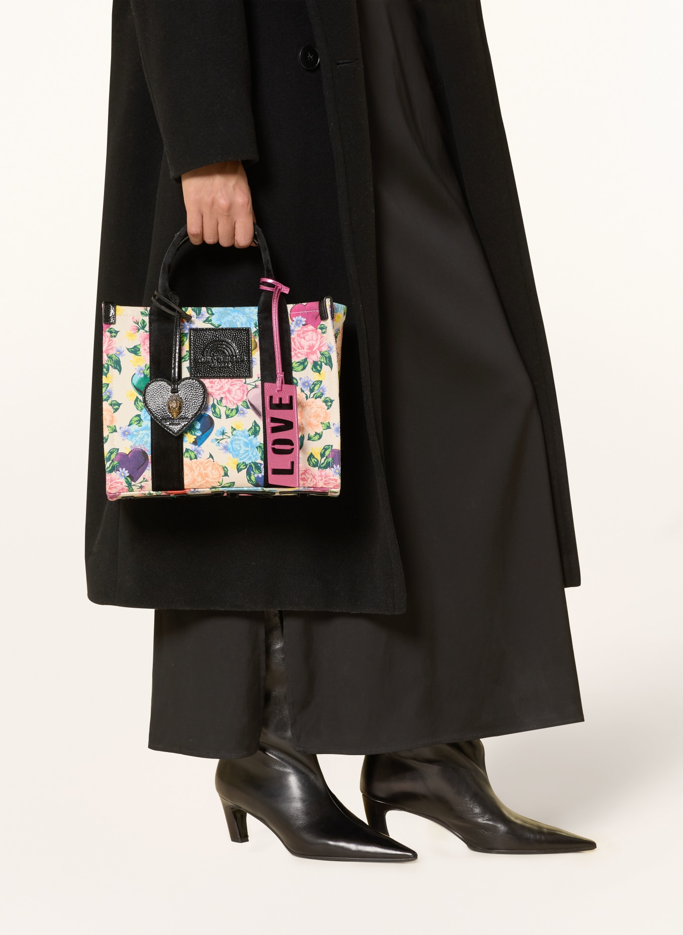 KURT GEIGER Shopper SOUTHBANK SMALL: CRÈME / ROOD / GEEL