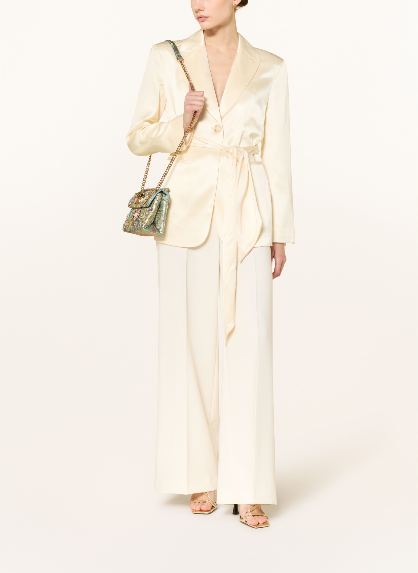 KURT GEIGER Schoudertas KENSINGTON met sierstenen: MINT / DONKERGEEL / LICHTBLAUW