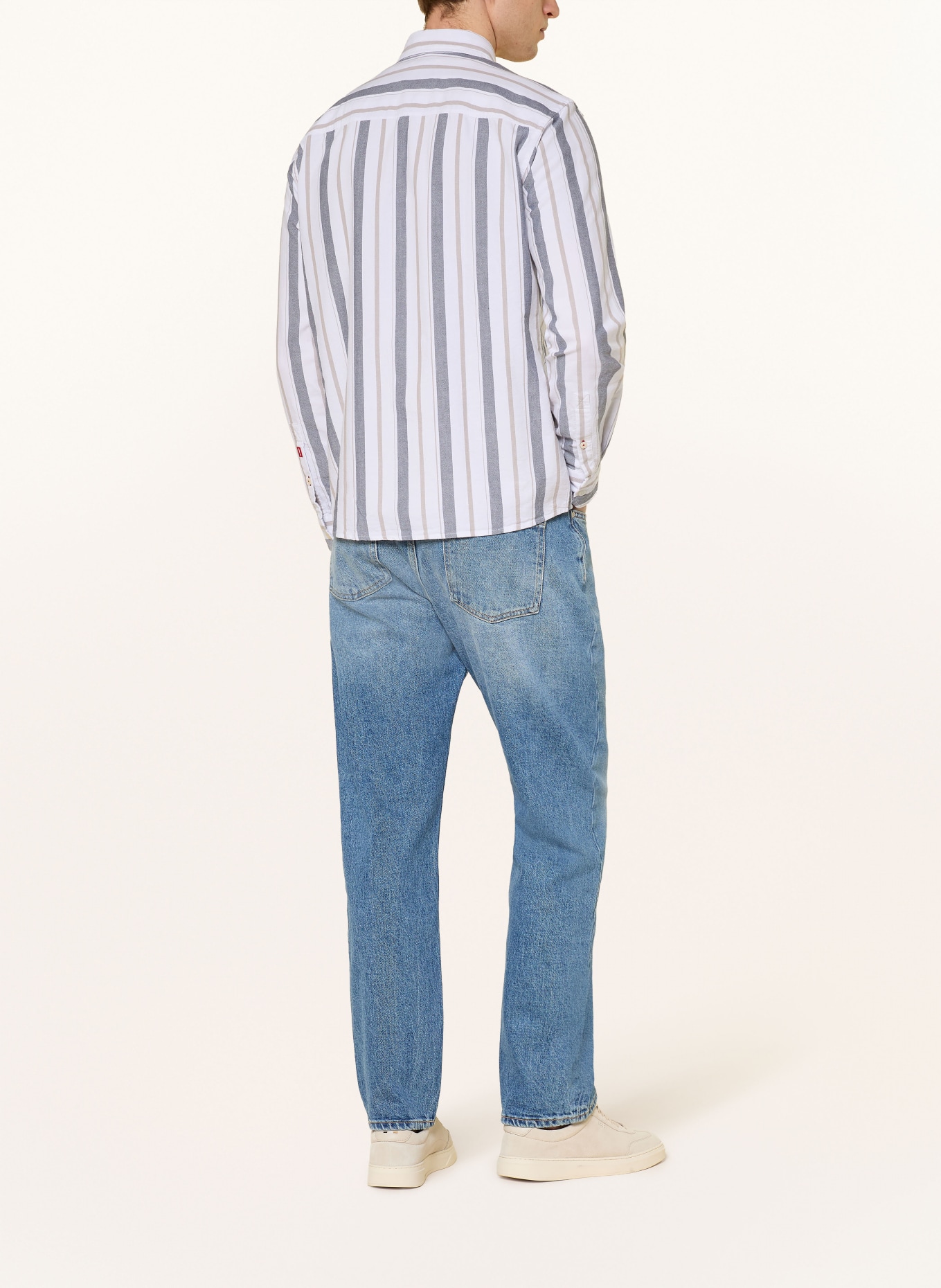 JOOP! JEANS Hemd Regular Fit: WEISS / BEIGE / GRAU