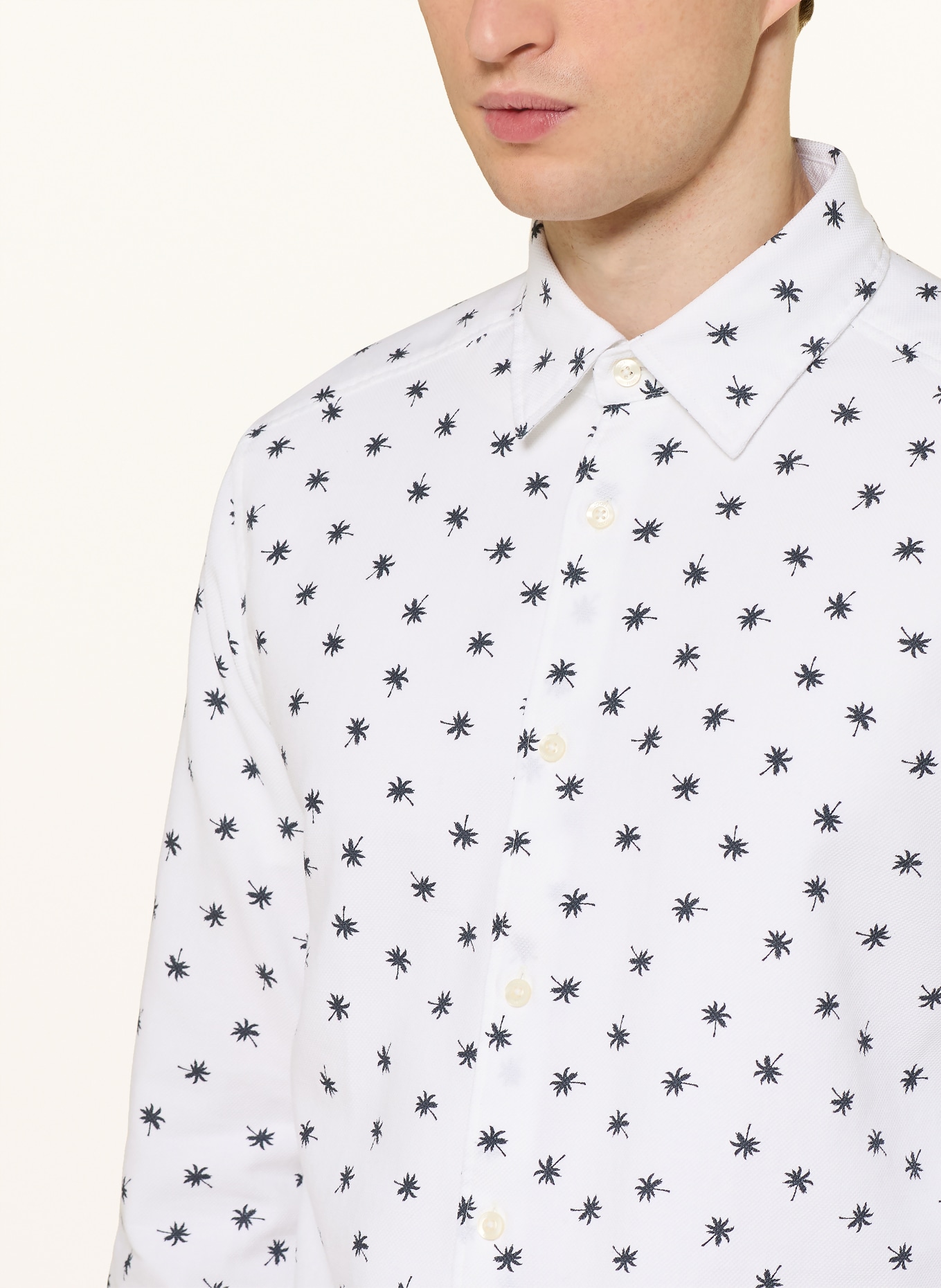 JOOP! JEANS Hemd HANSEN Regular Fit: WEISS / SCHWARZ