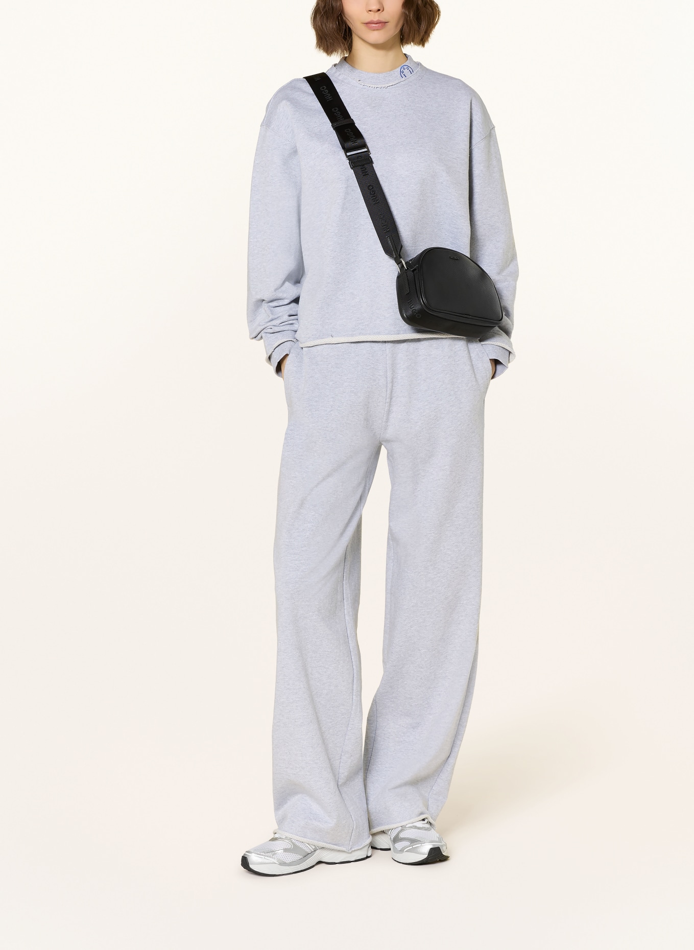 HUGO Sweatpants NUWAIST: HELLGRAU