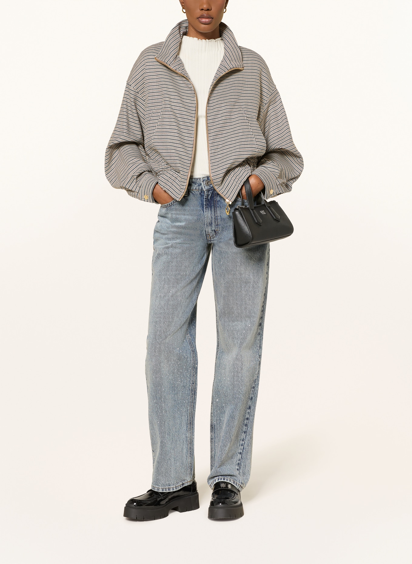 HUGO AMEFINE blouson jacket: CREAM / BEIGE / BLACK