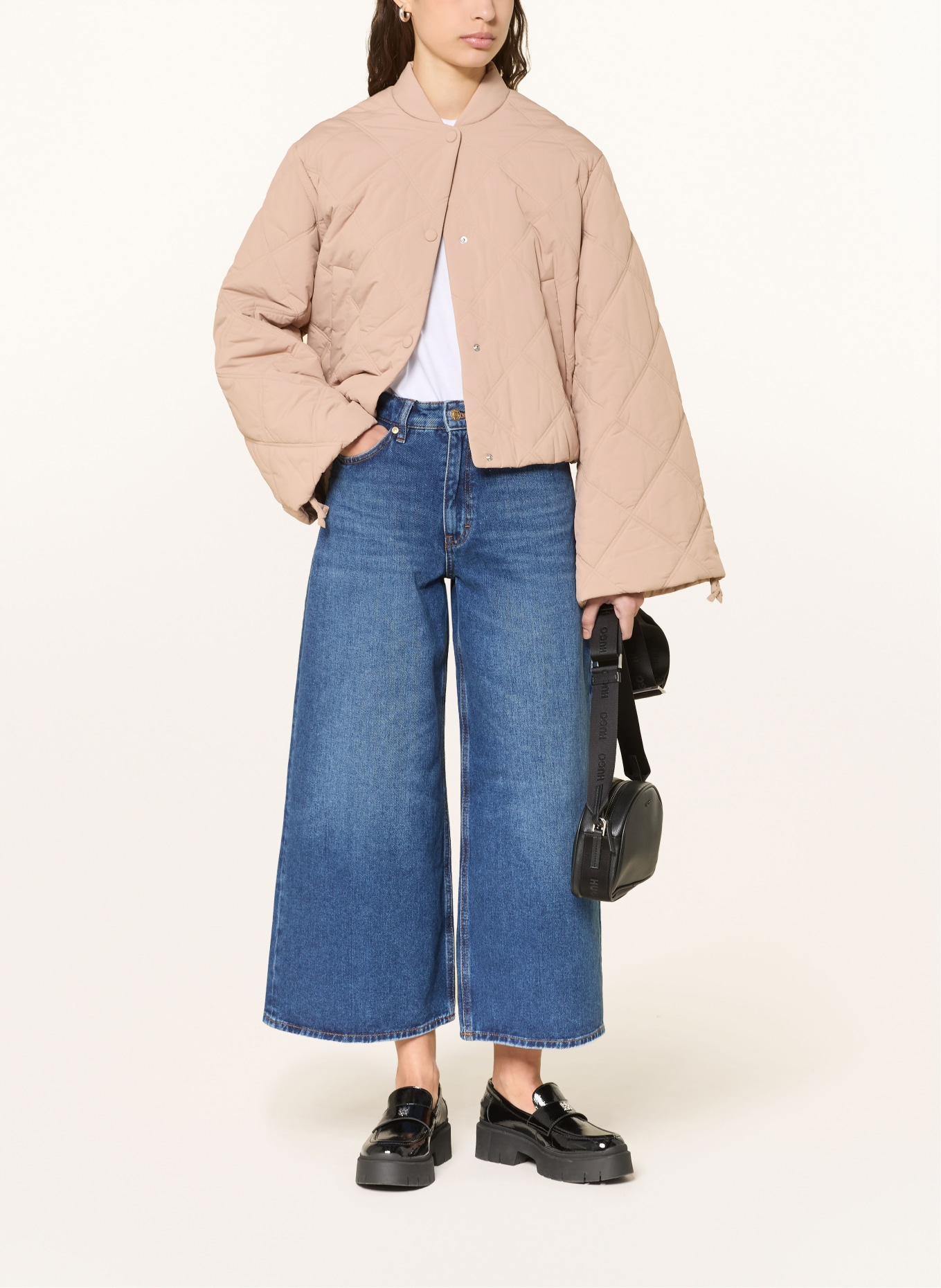 HUGO Quilted jacket FASTEPPA: CAMEL