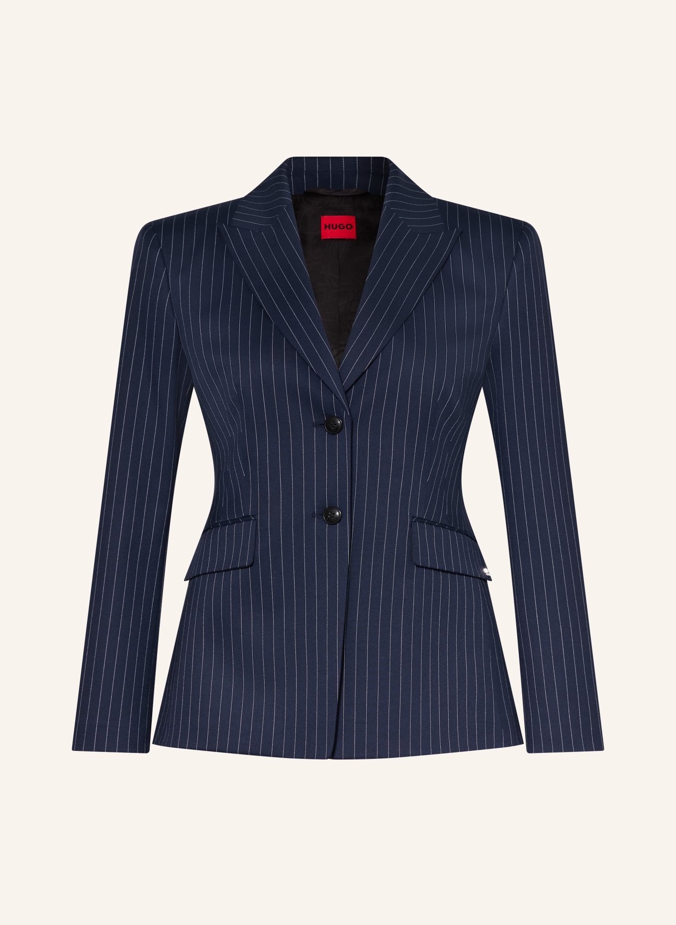 HUGO Blazer ASMALLA: DUNKELBLAU / WEISS