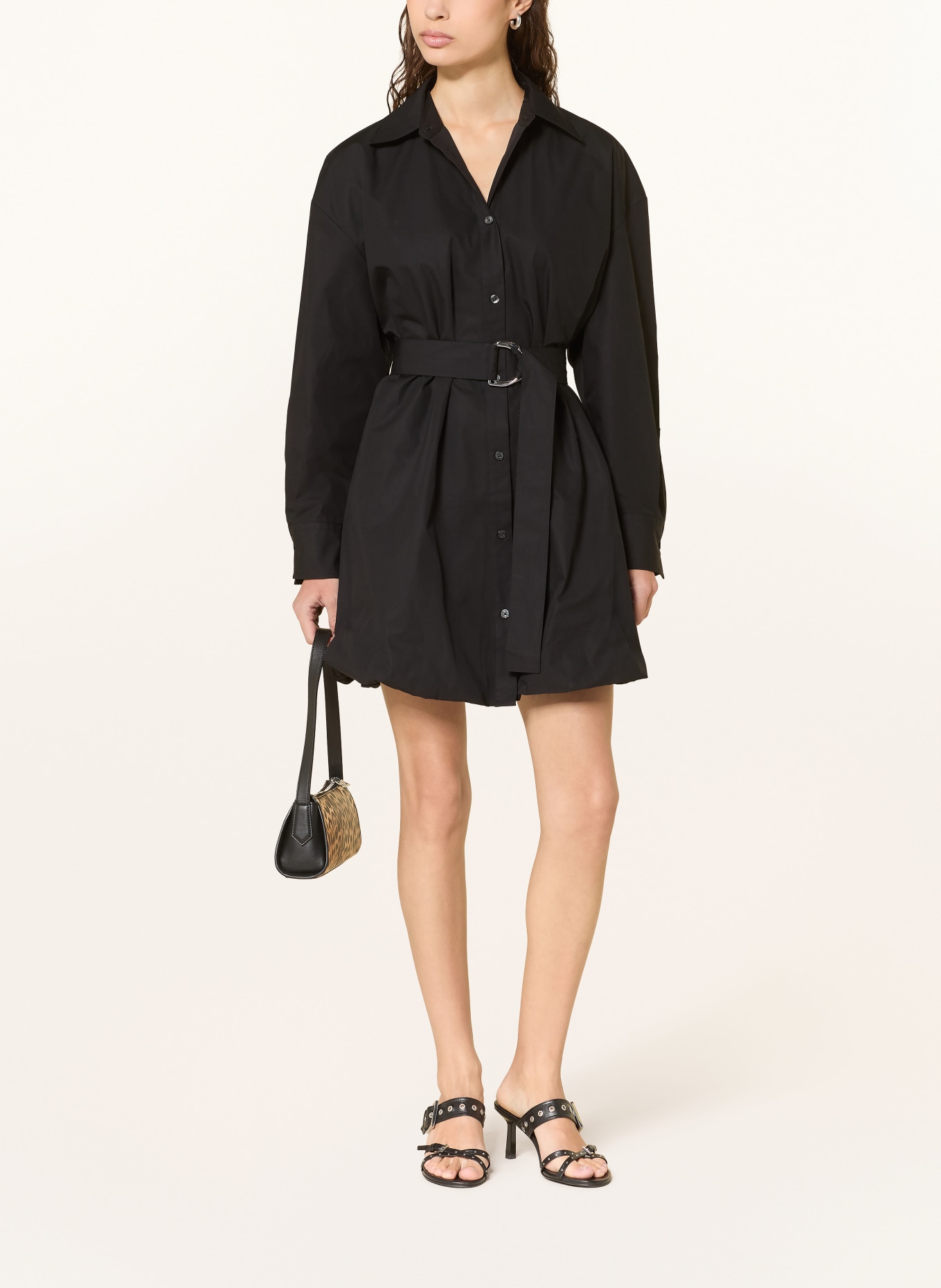 HUGO KUMIRA shirt dress: BLACK