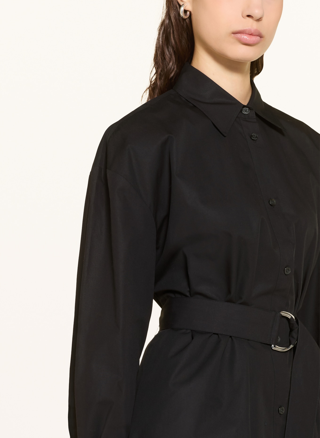HUGO KUMIRA shirt dress: BLACK