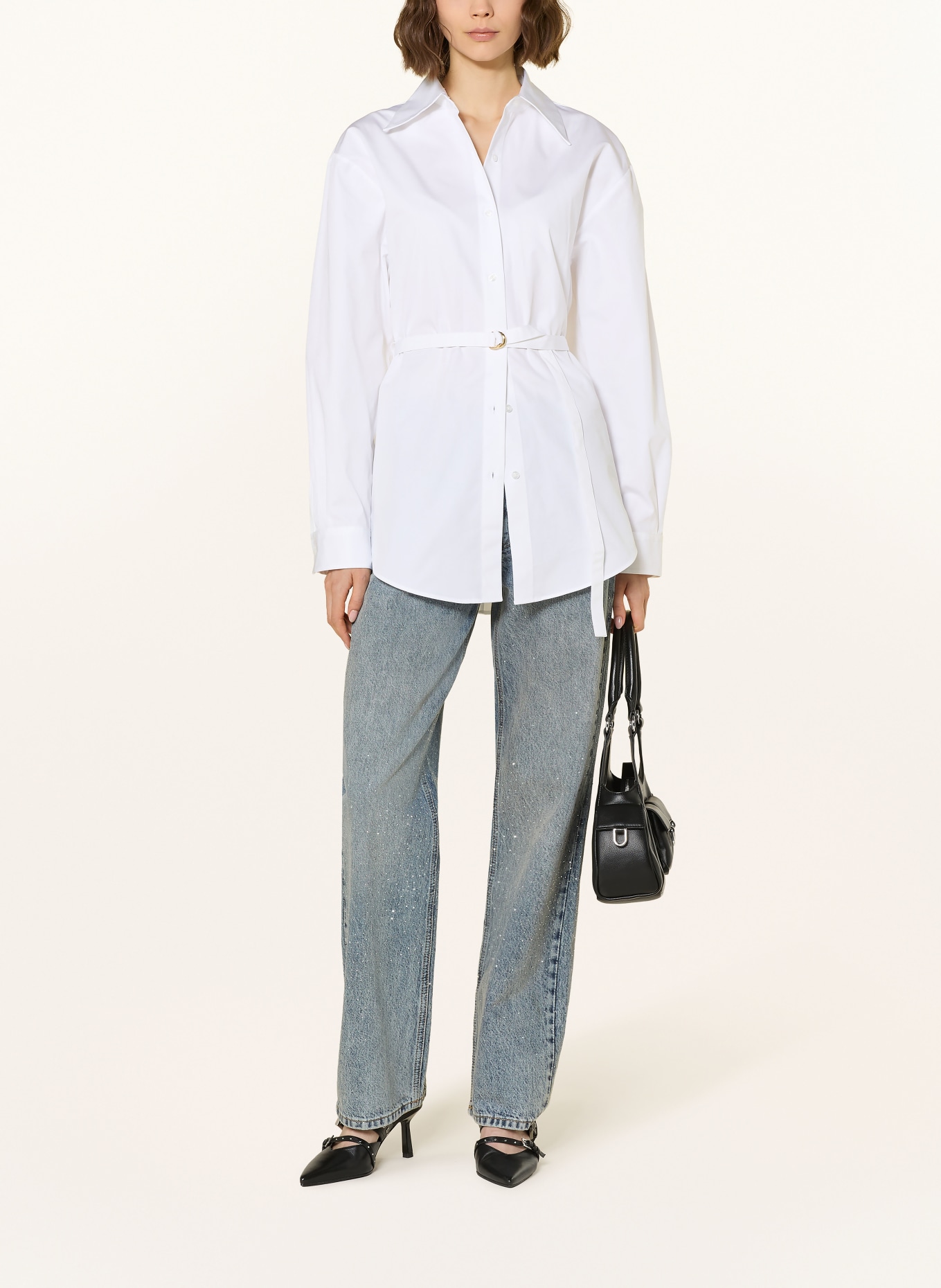 HUGO Hemdbluse EYANE: WEISS