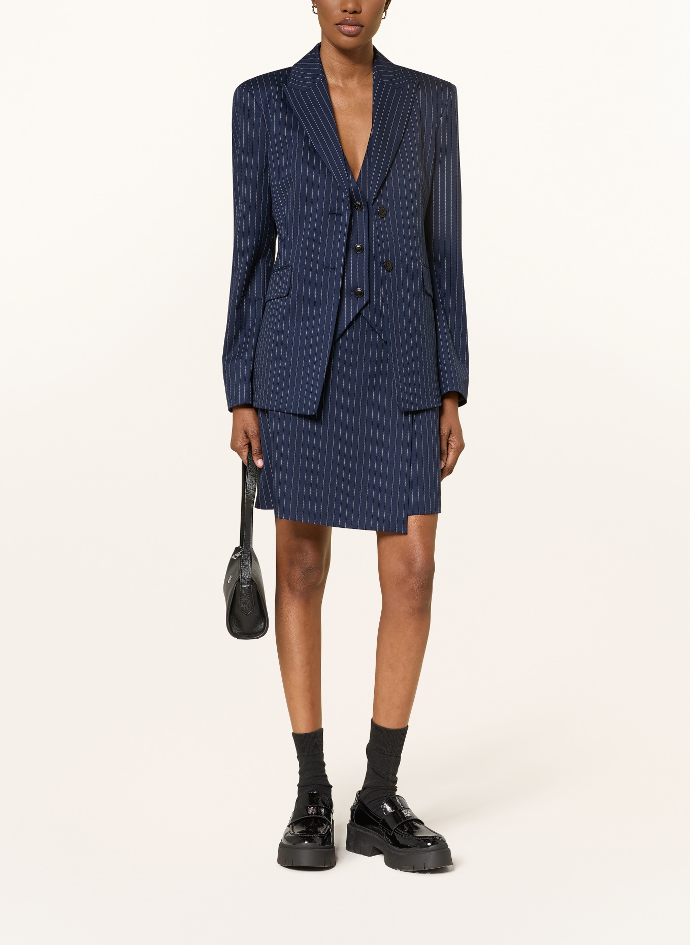 HUGO Rock RABISU in Wickeloptik: DUNKELBLAU / WEISS