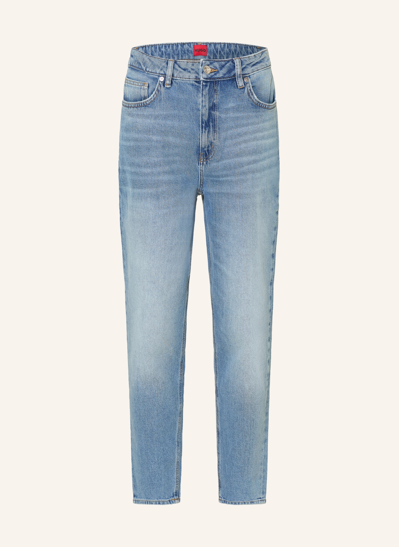 HUGO Mom Jeans GARLENE: 445 TURQUOISE/AQUA