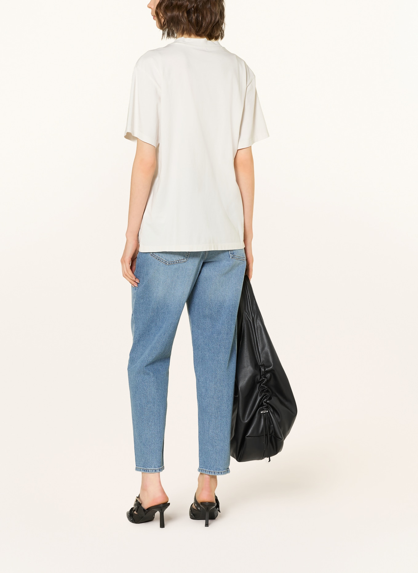 HUGO Mom Jeans GARLENE: 445 TURQUOISE/AQUA