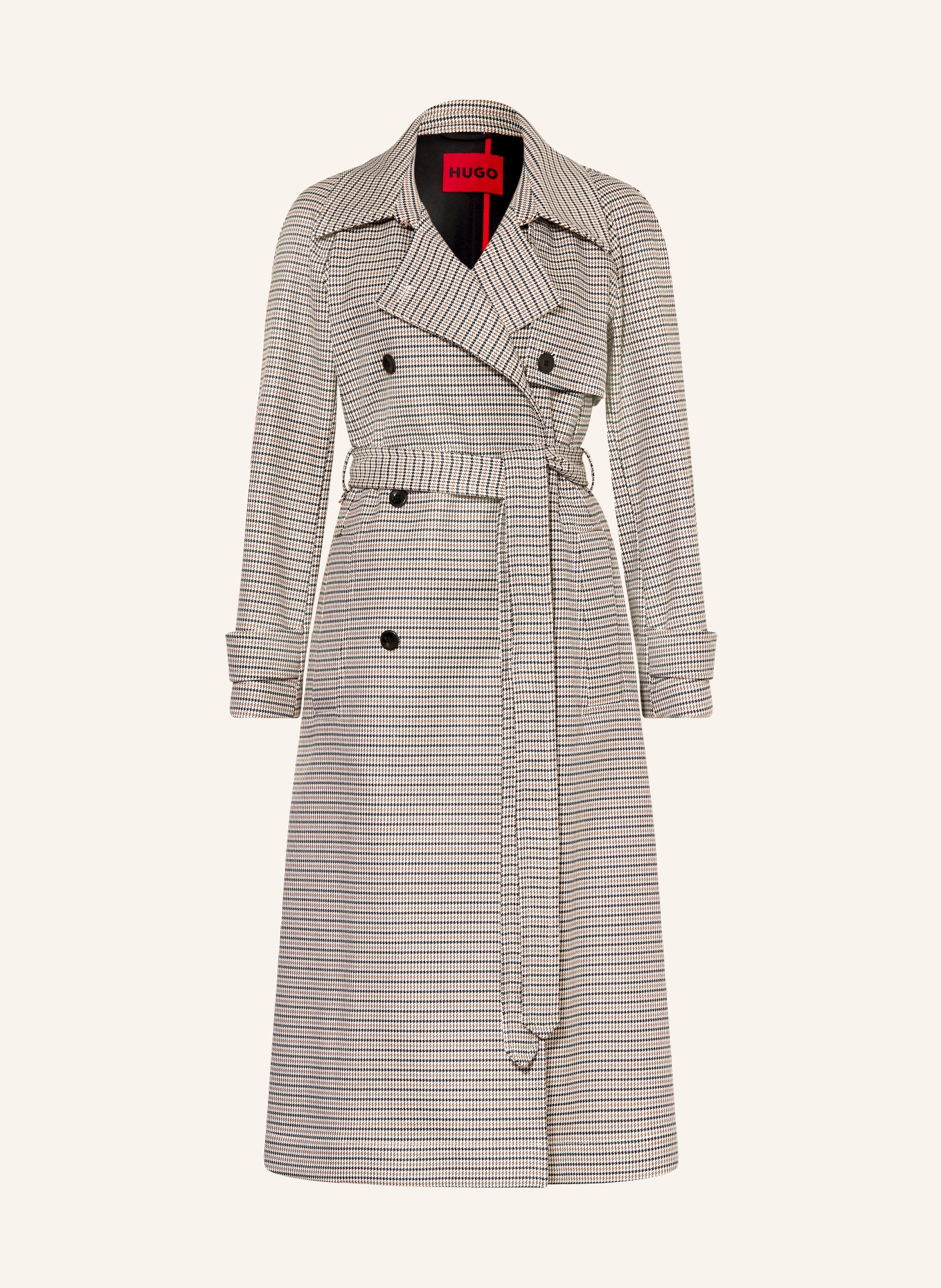 HUGO MESILLA trench coat: CREAM / BEIGE / BLACK
