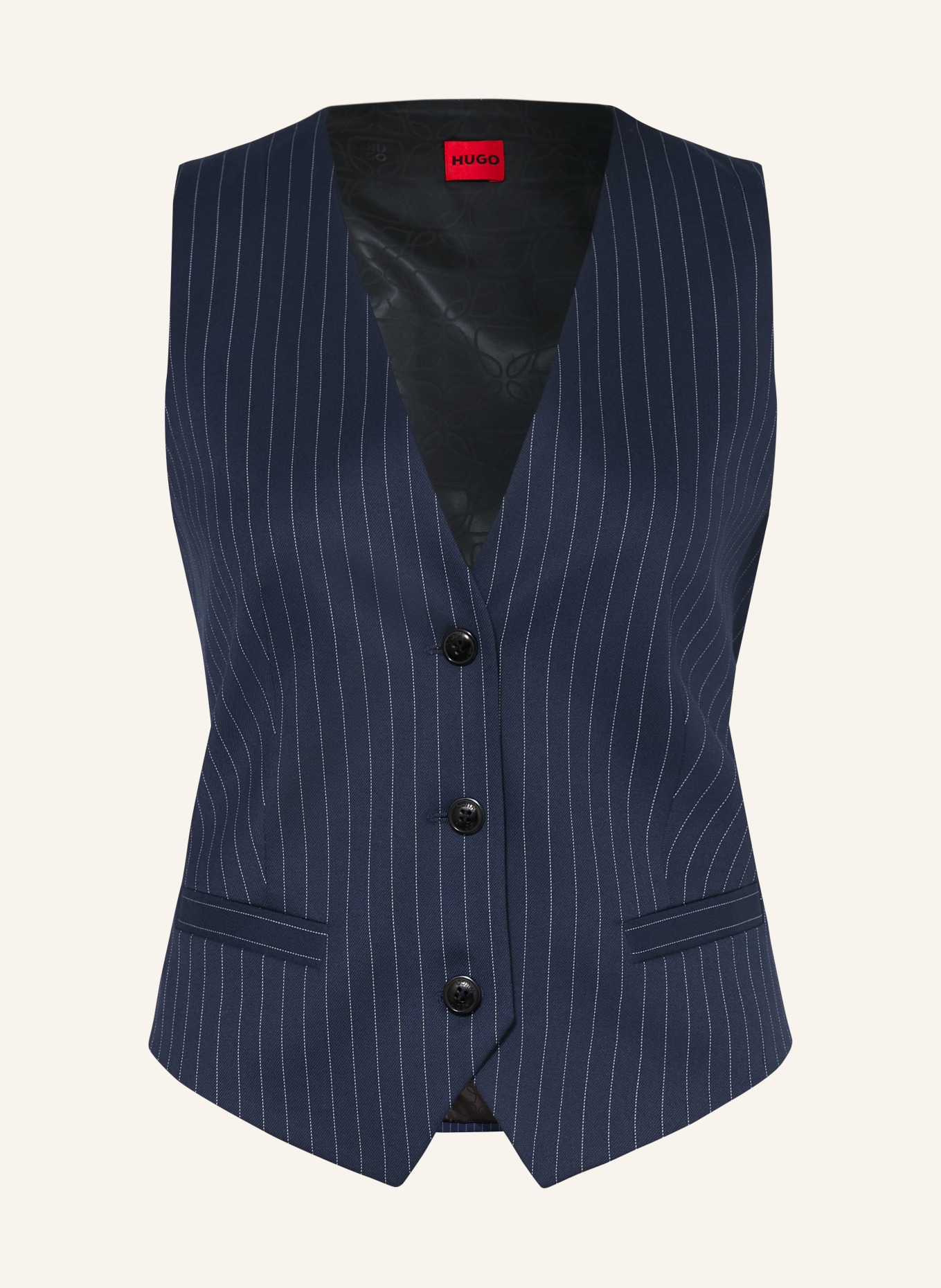 HUGO Blazerweste AUMARA: DUNKELBLAU / WEISS