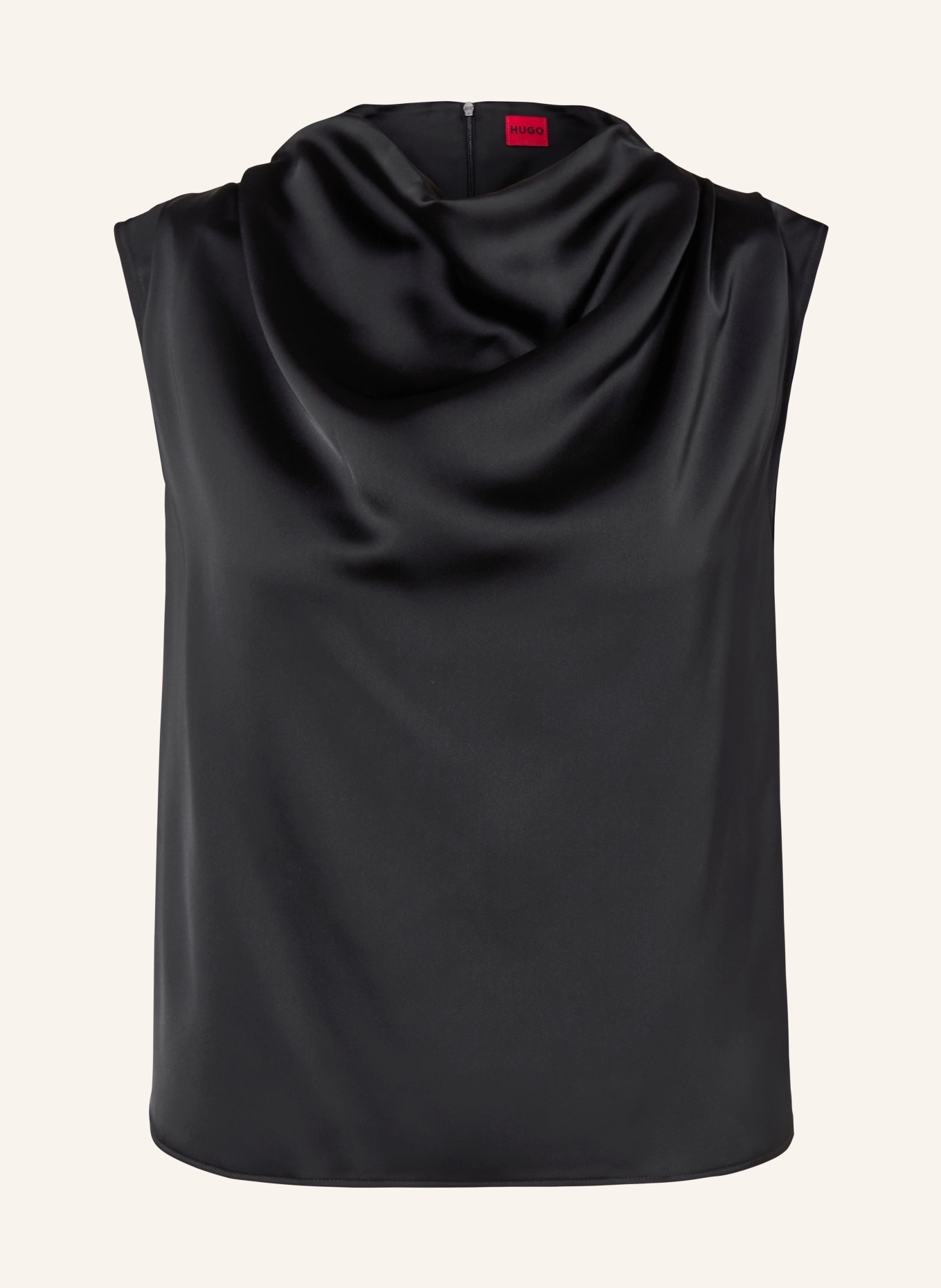 HUGO Satintop CASMINI: SCHWARZ