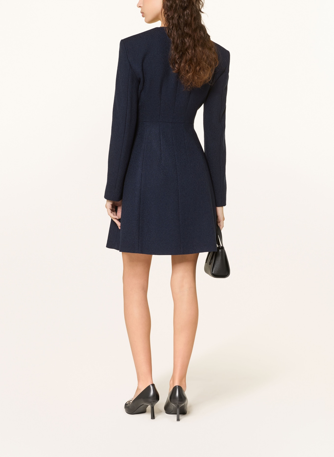 HUGO Tweed dress KANEGI: DARK BLUE