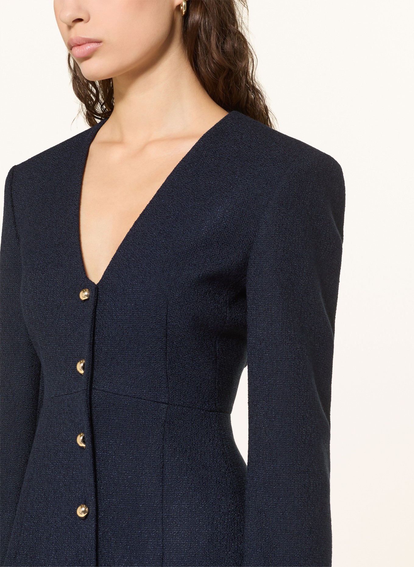 HUGO Tweed dress KANEGI: DARK BLUE