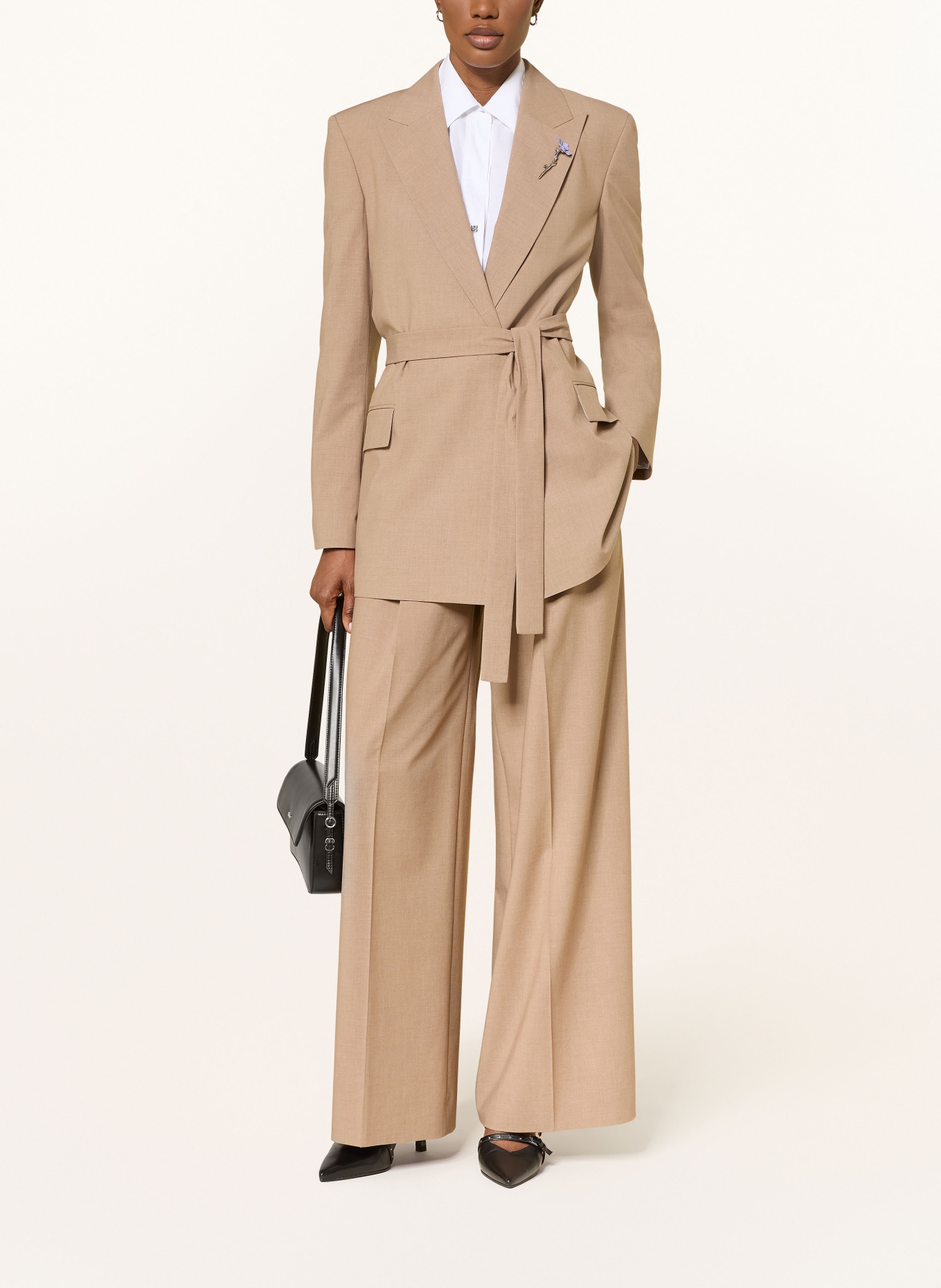 HUGO Marlenenhose HAWELSA: BEIGE