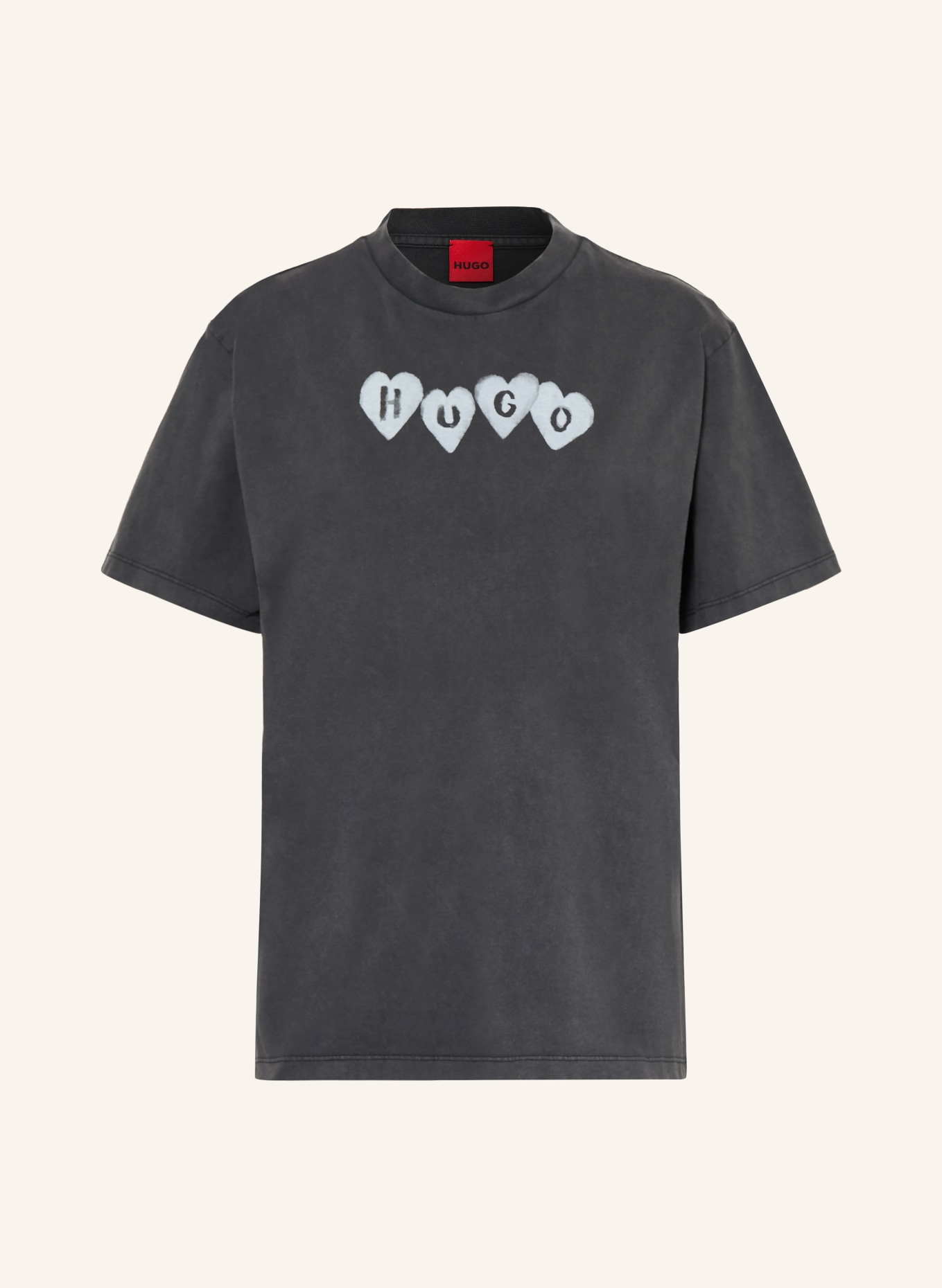 HUGO Koszulka VINTAGE TEE: CZIEMNOSZARY