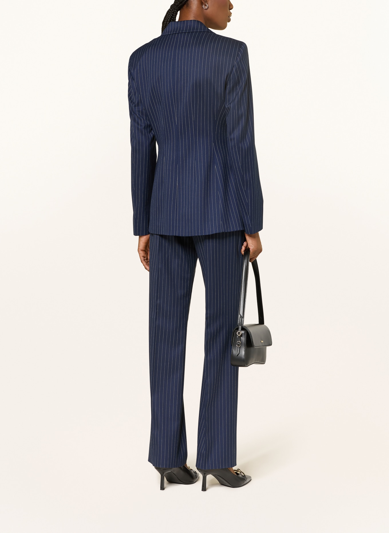 HUGO Marlenehose HILANDO: DUNKELBLAU / WEISS