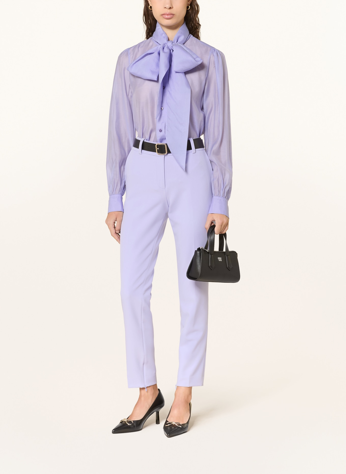 HUGO Halenka s mašlí ELEGANT: SVĚTLE FIALOVÁ