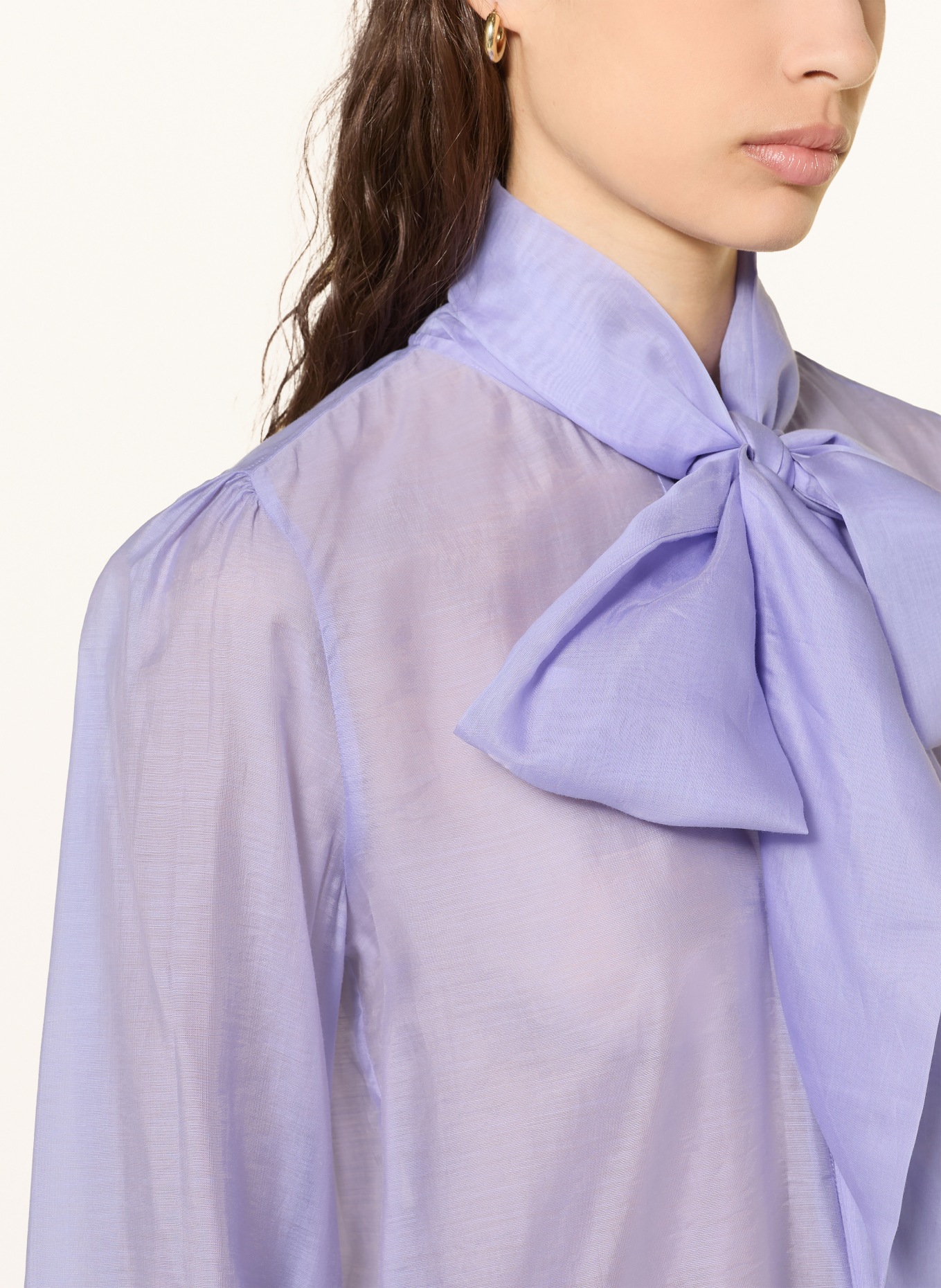 HUGO Halenka s mašlí ELEGANT: SVĚTLE FIALOVÁ