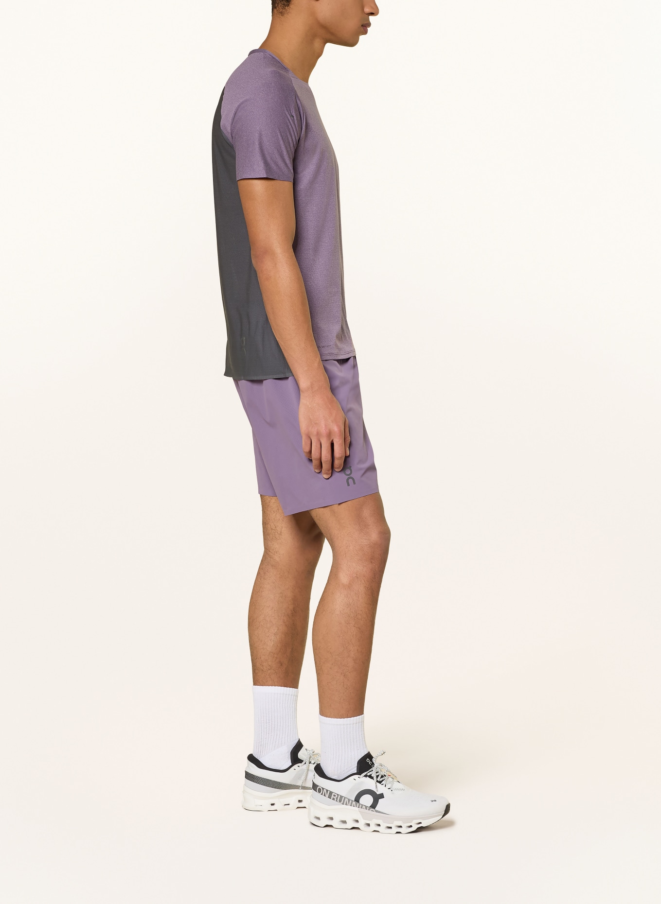 On Spodenki do biegania 2 w 1 PERFORMANCE: LILA