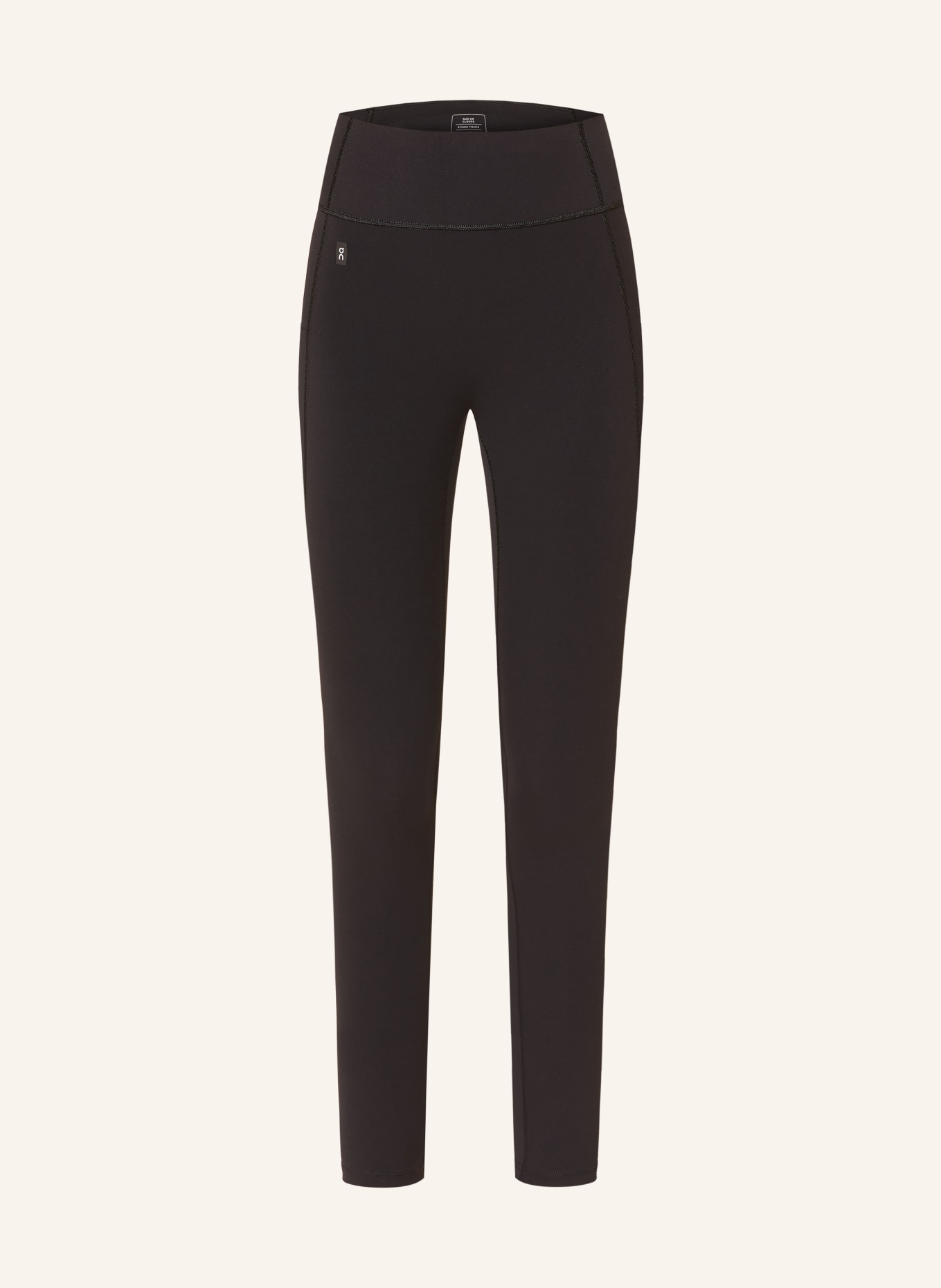 On STUDIO tights: BLACK