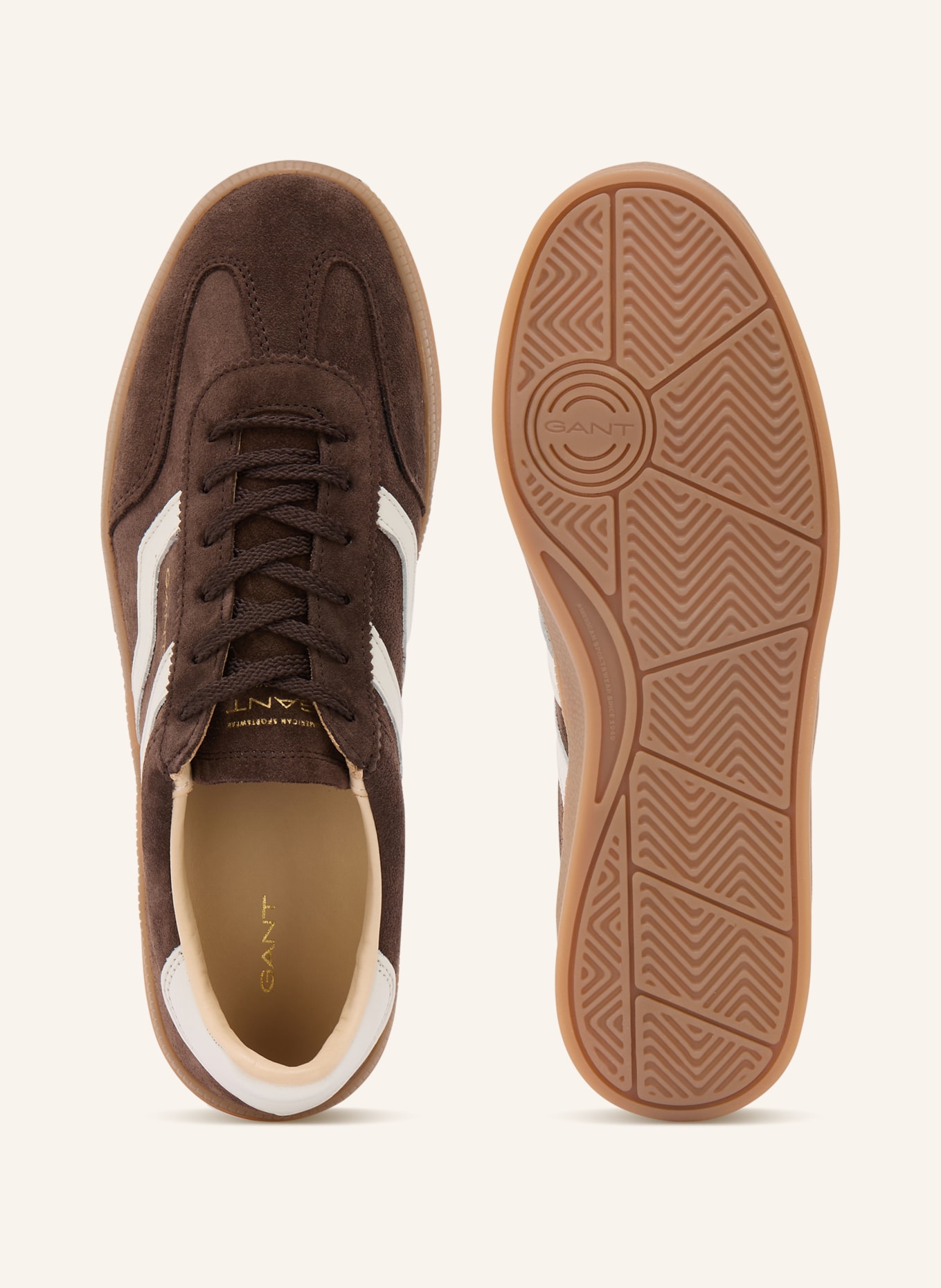 GANT Sneaker CUZIMA: DUNKELBRAUN / WEISS
