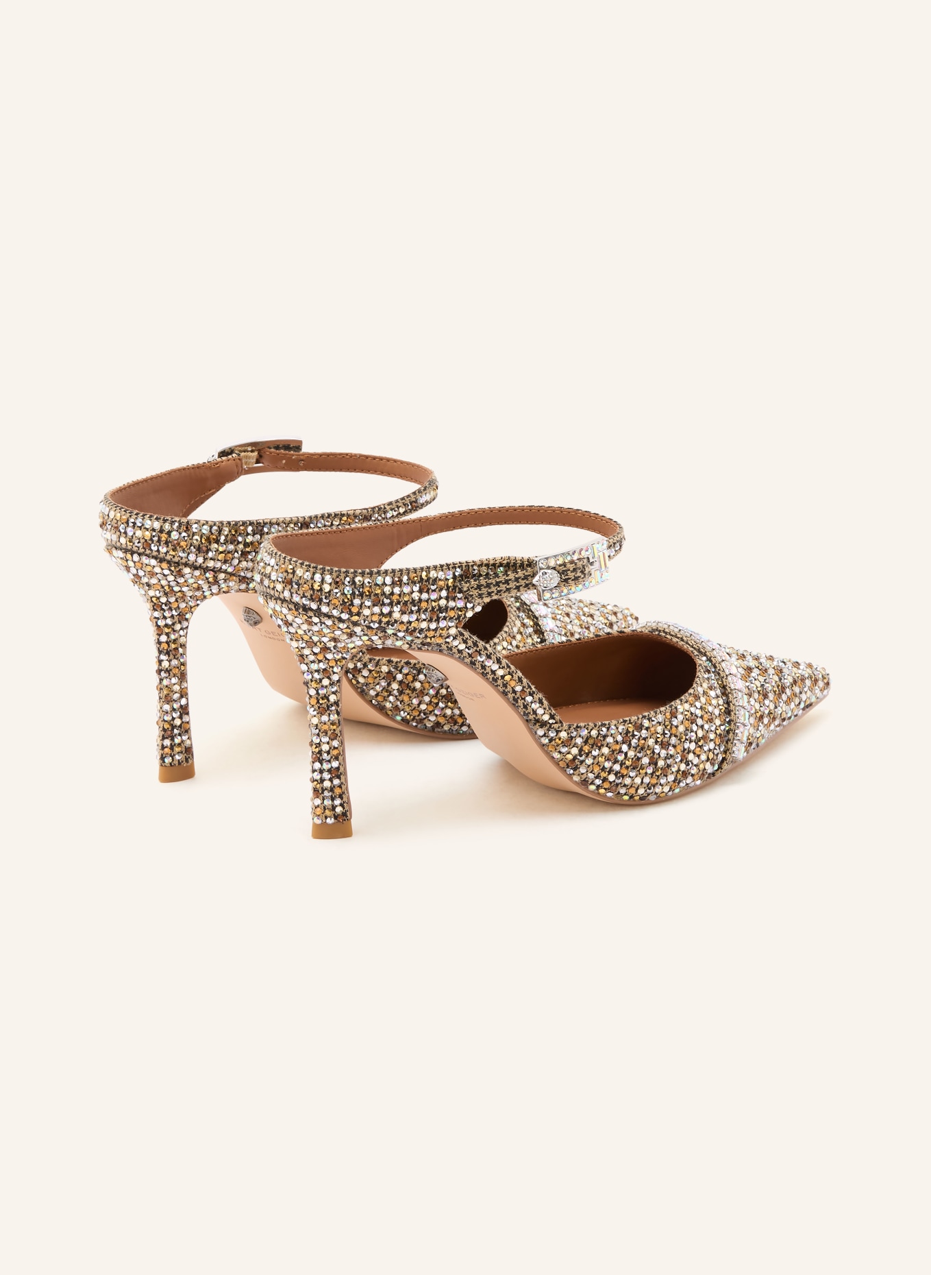 KURT GEIGER Slingpumps mit Schmucksteinen: GOLD / SILBER / SCHWARZ