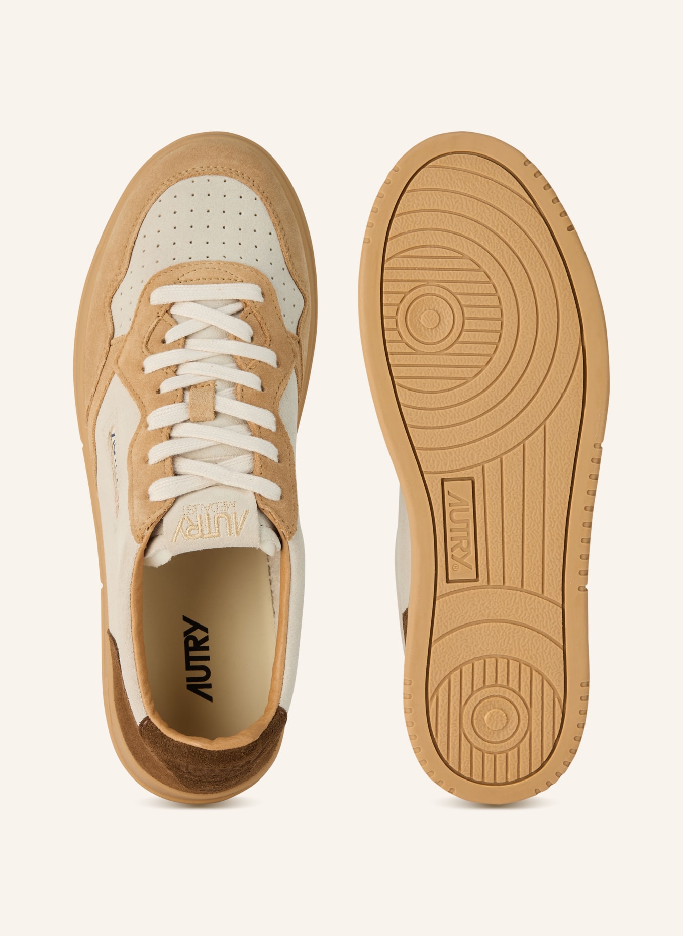 AUTRY MEDALIST LOW TS sneaker: CAMEL / BROWN / LIGHT GRAY