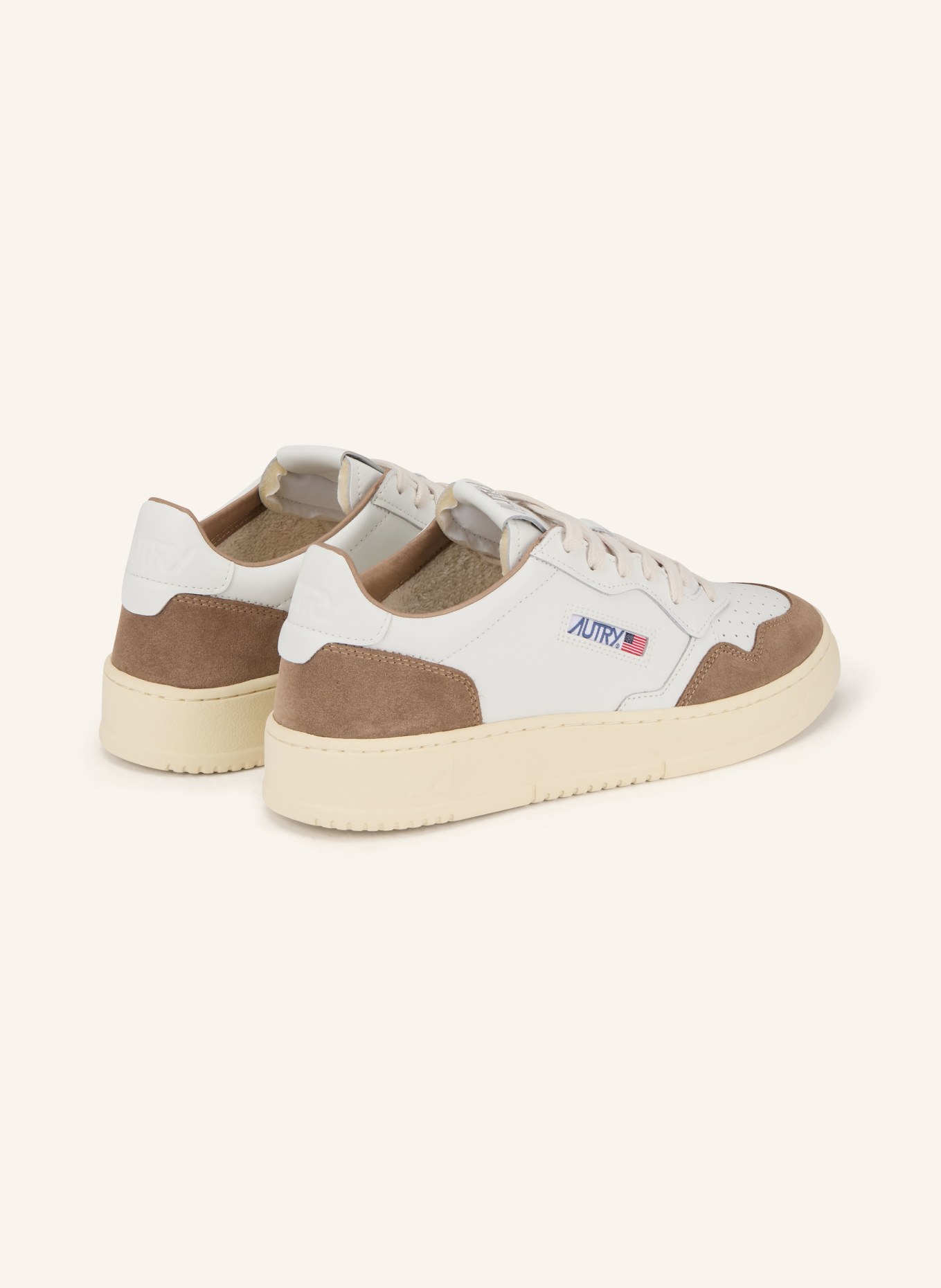 AUTRY Sneaker MEDALIST LOW FT: WEISS / DUNKELBRAUN