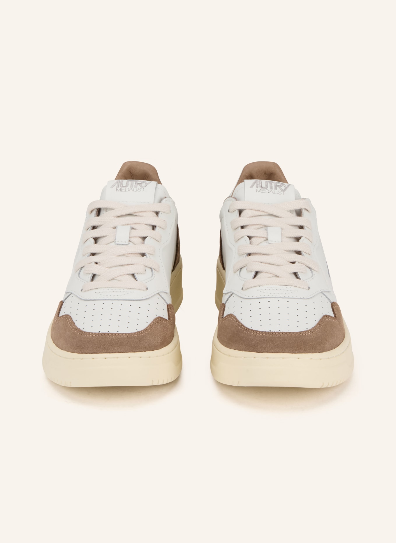 AUTRY Sneaker MEDALIST LOW FT: WEISS / DUNKELBRAUN