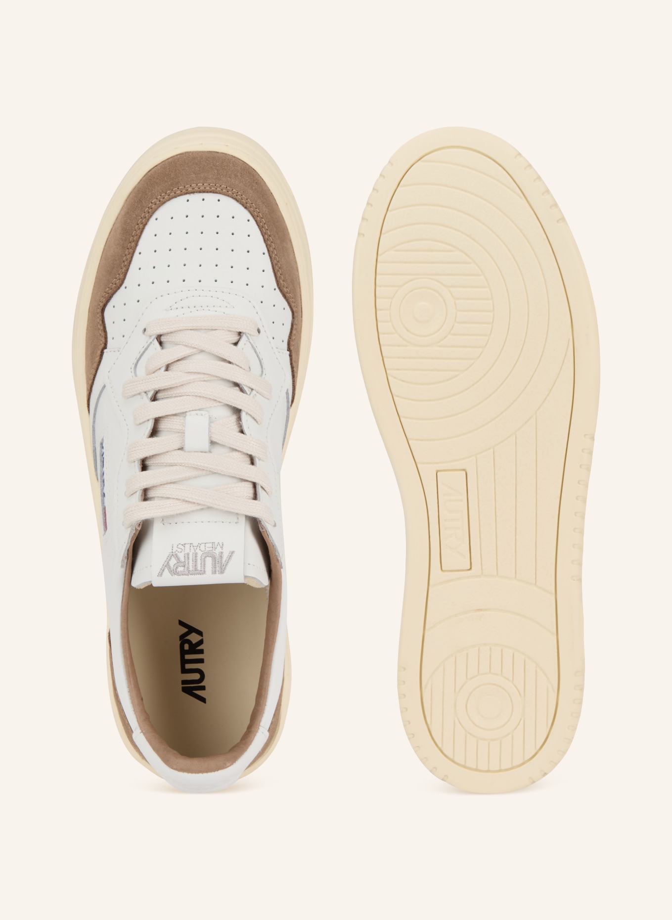 AUTRY Sneaker MEDALIST LOW FT: WEISS / DUNKELBRAUN