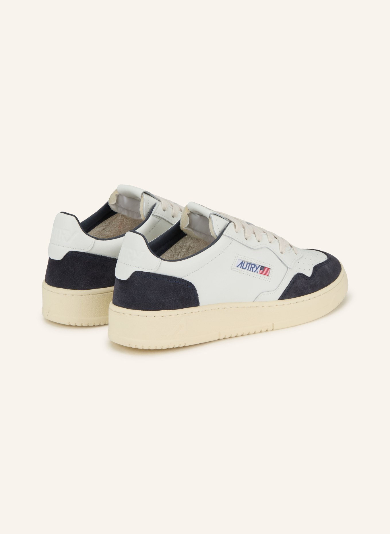 AUTRY MEDALIST LOW FT sneaker: WHITE / DARK BLUE