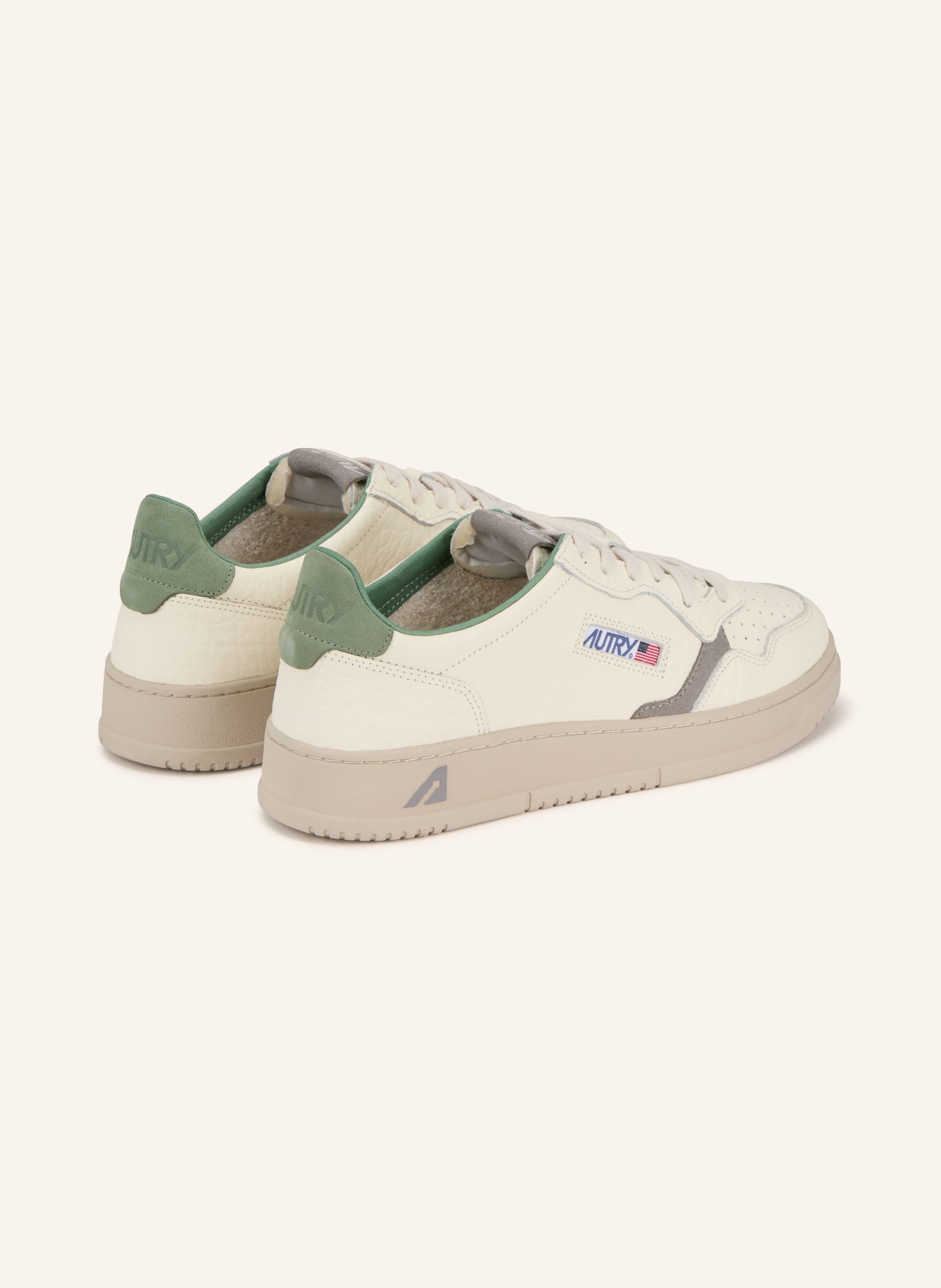 AUTRY MEDALIST LOW ELEPHANT sneakers: CREAM / GREEN